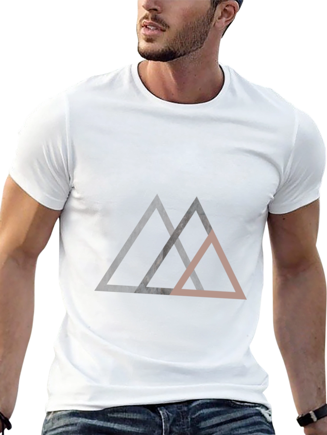 Geometric Triangle Tee - Stylish Modern Design