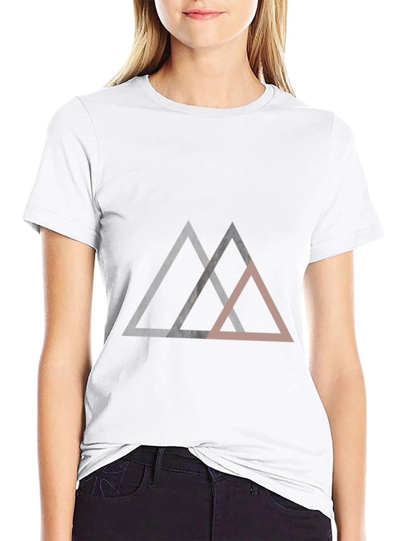 Geometric Triangle Tee - Stylish Modern Design