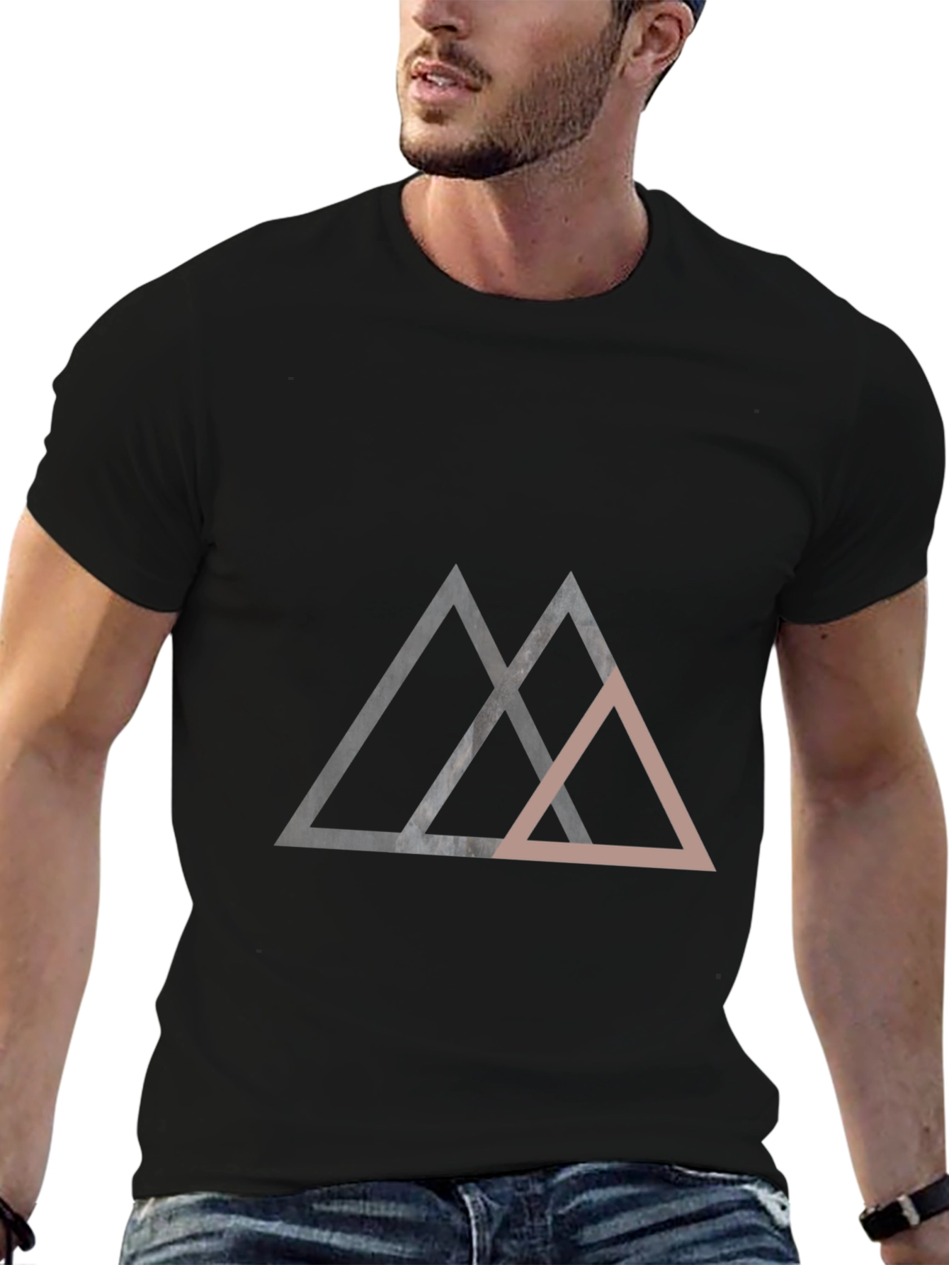 Geometric Triangle Tee - Stylish Modern Design