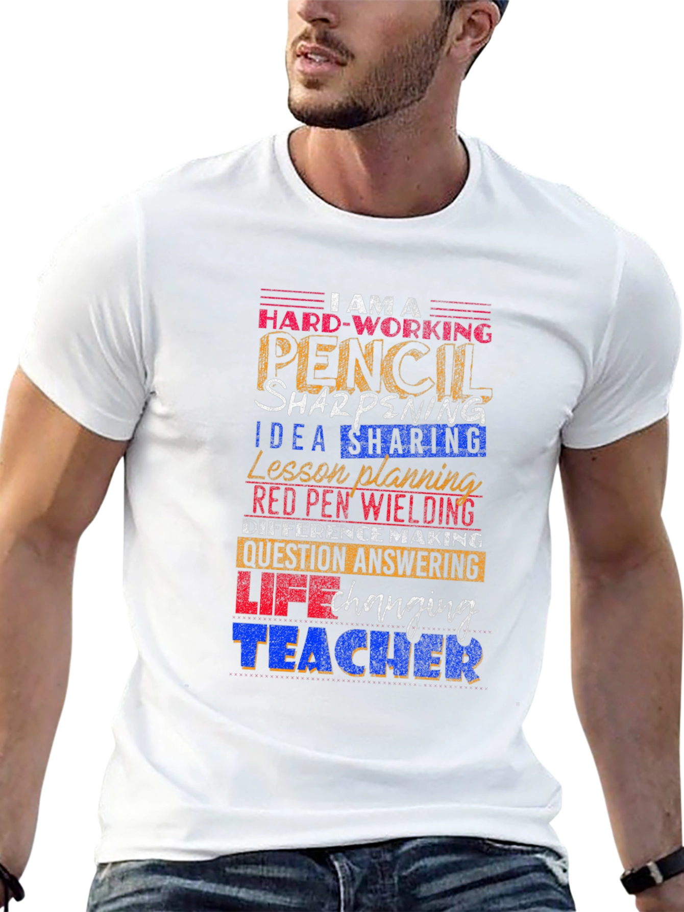 Hard-Working Teacher Graphic Tee