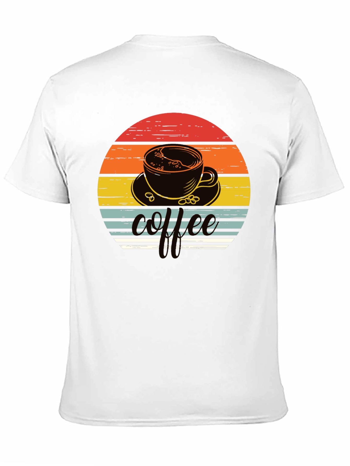 Retro Coffee Cup T-Shirt - Black