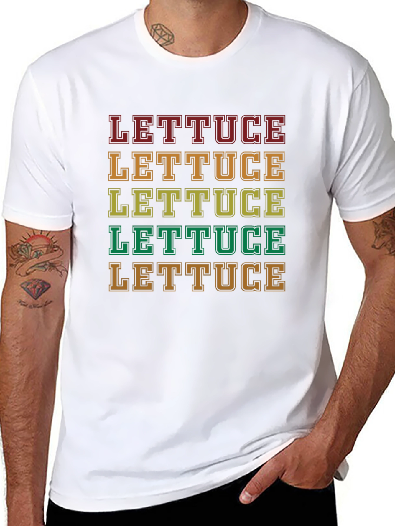 Lettuce Retro T-Shirt - Bold Graphic Tee
