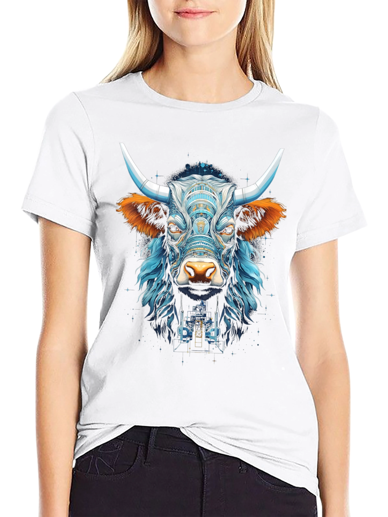 Bull Graphic Tee - Cool Animal Design