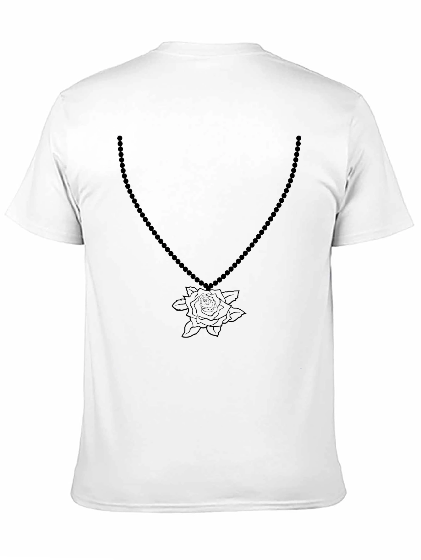 Rose & Beads Graphic Tee - Mens Black T-Shirt