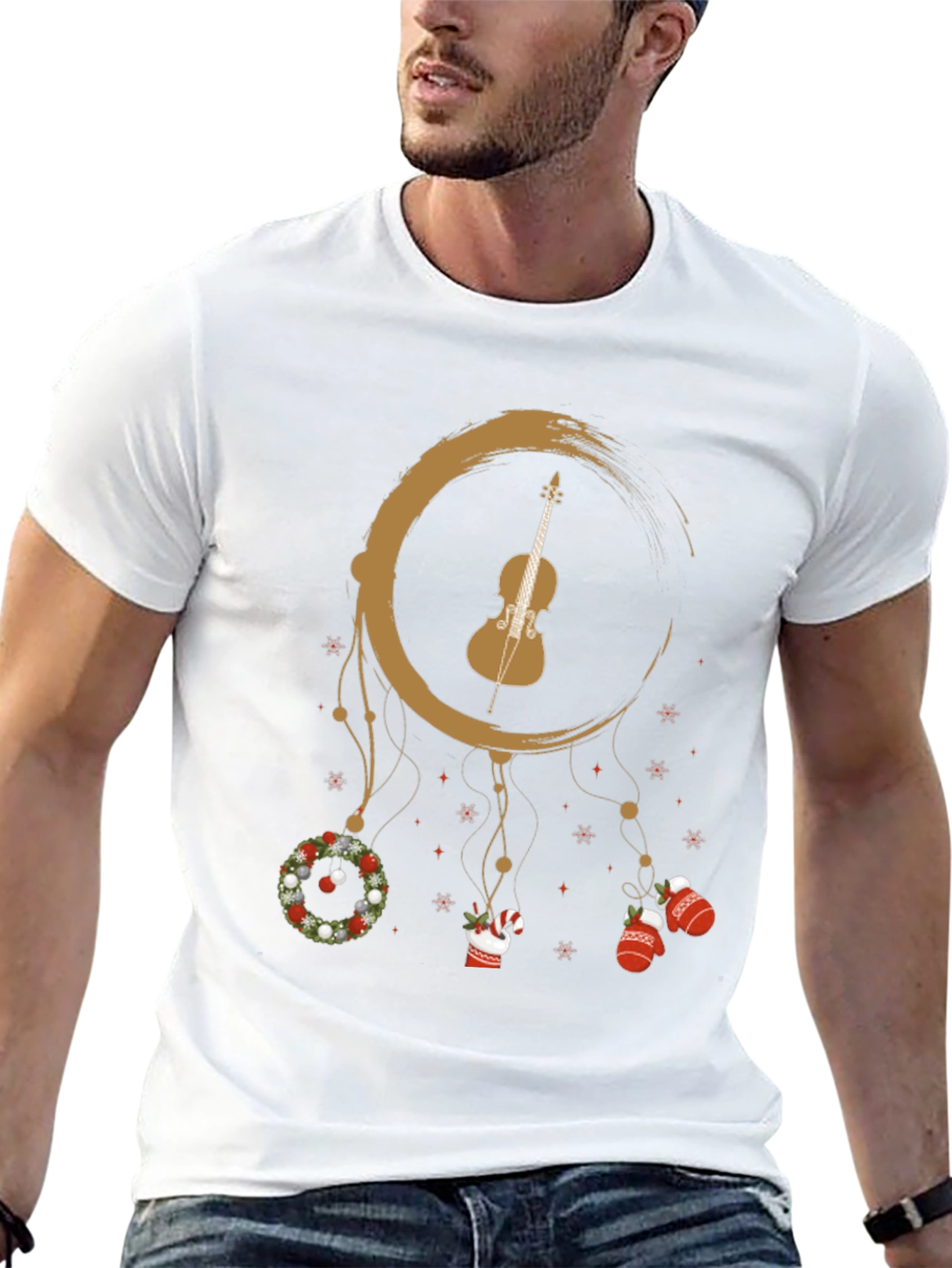 Festive Violin Dreamcatcher Graphic Tee