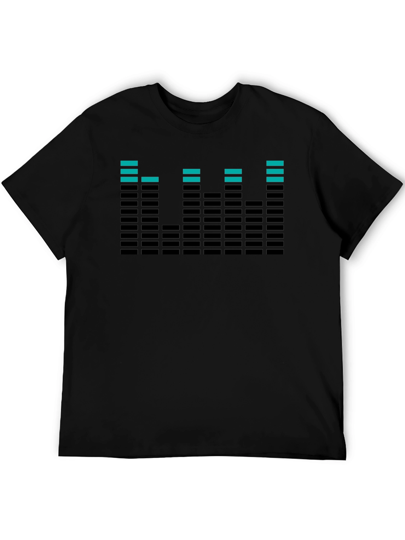 Cool Equalizer Graphic Tee - Black Cotton T-Shirt