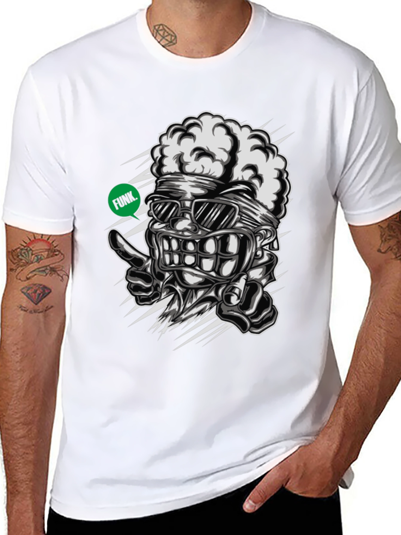 Funky Brain Graphic Tee - Unique Streetwear