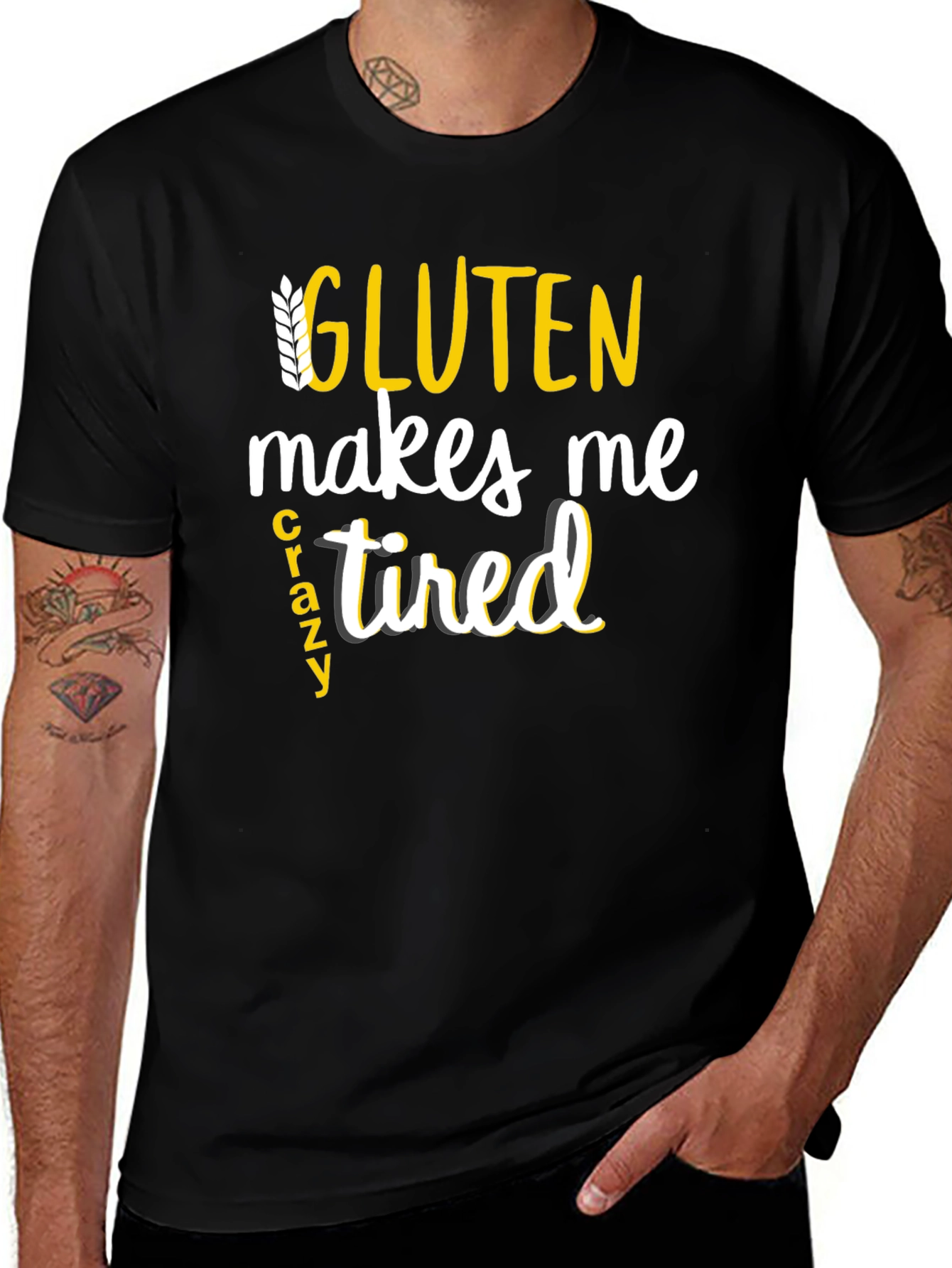 Gluten Makes Me Crazy Tired Tee