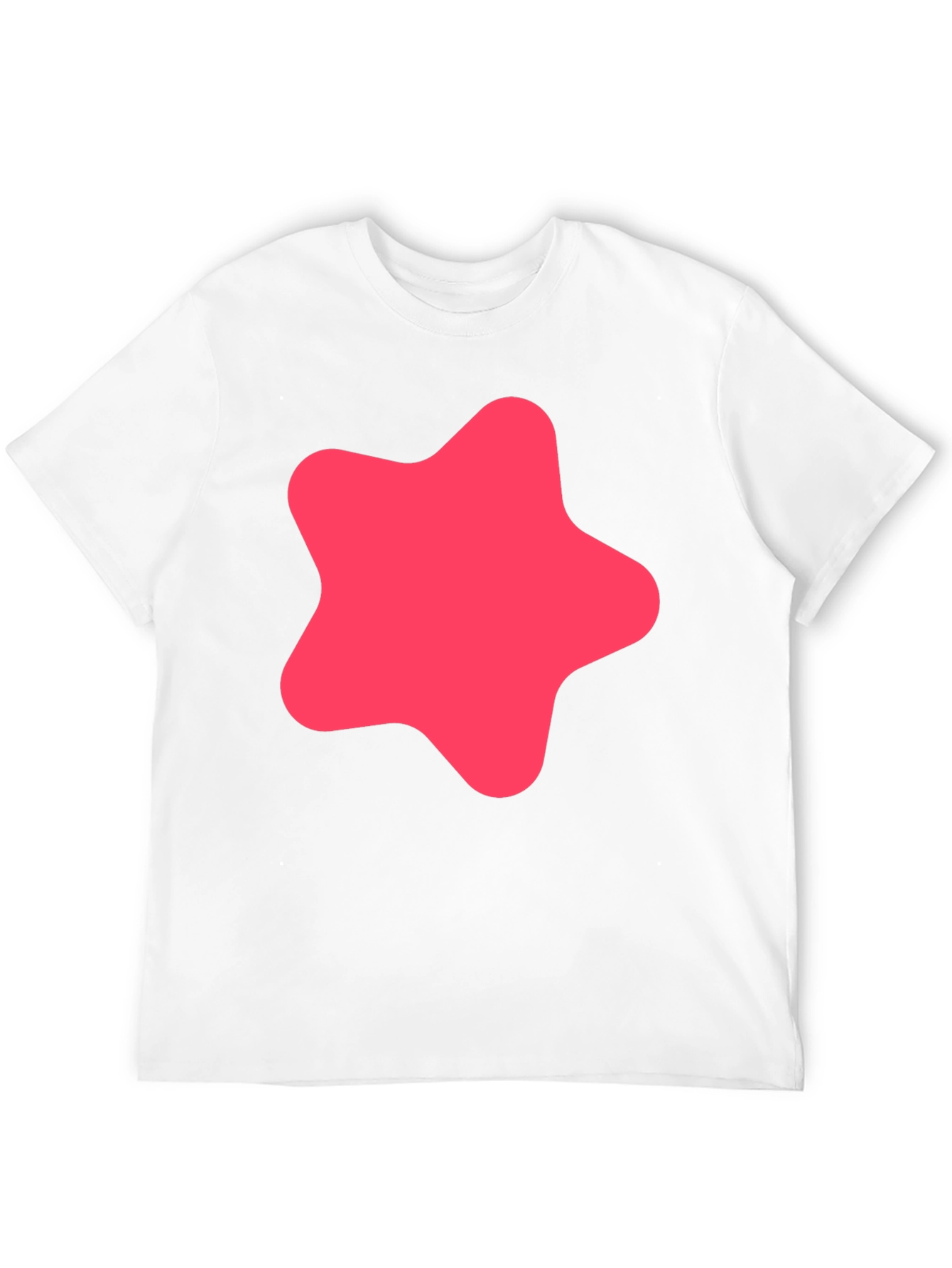Modern Black T-Shirt with Pink Star