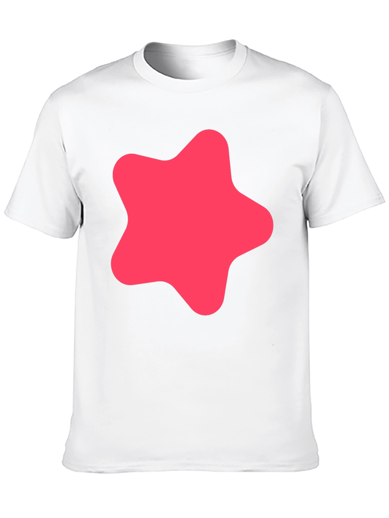 Modern Black T-Shirt with Pink Star
