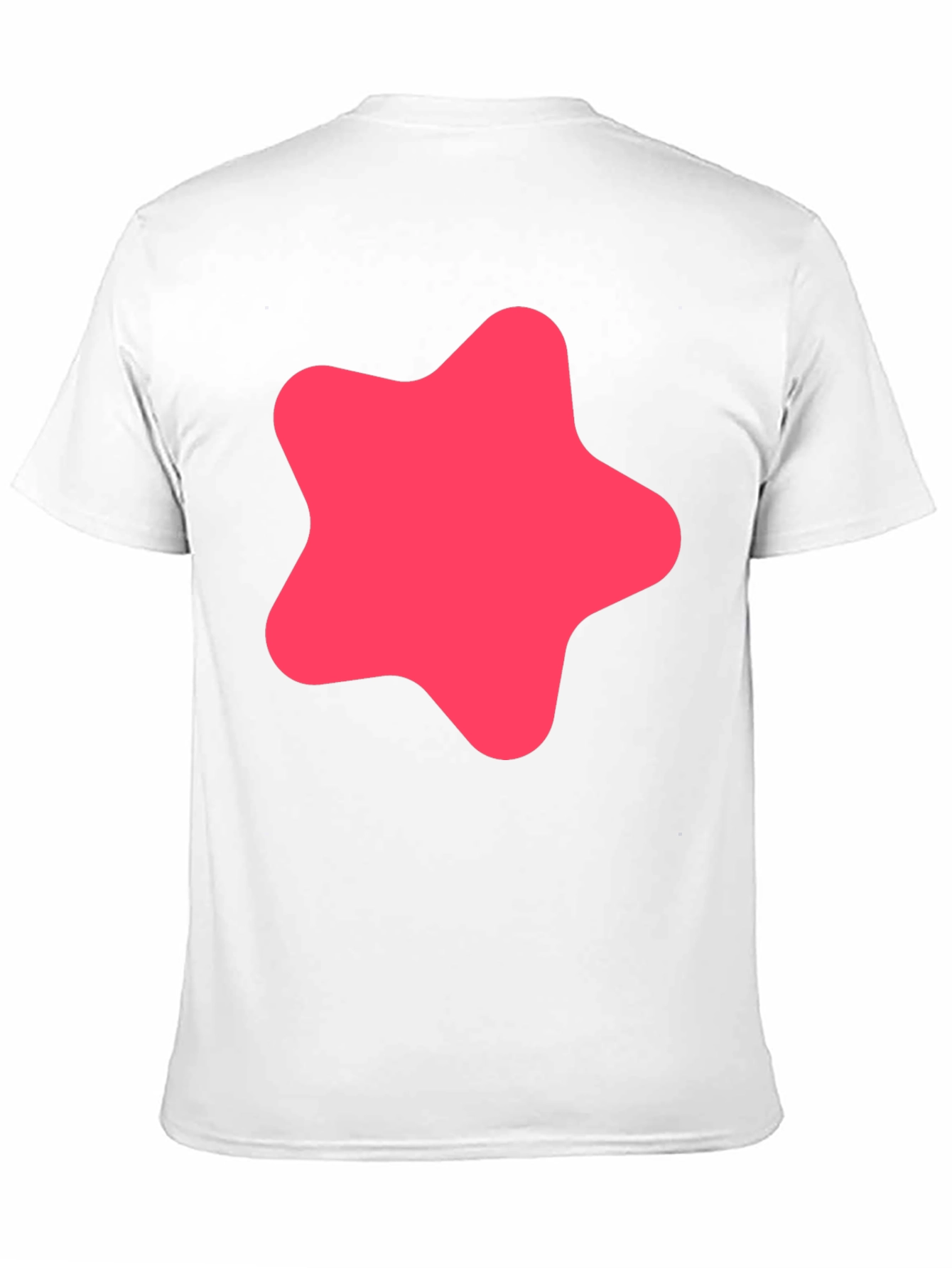 Modern Black T-Shirt with Pink Star
