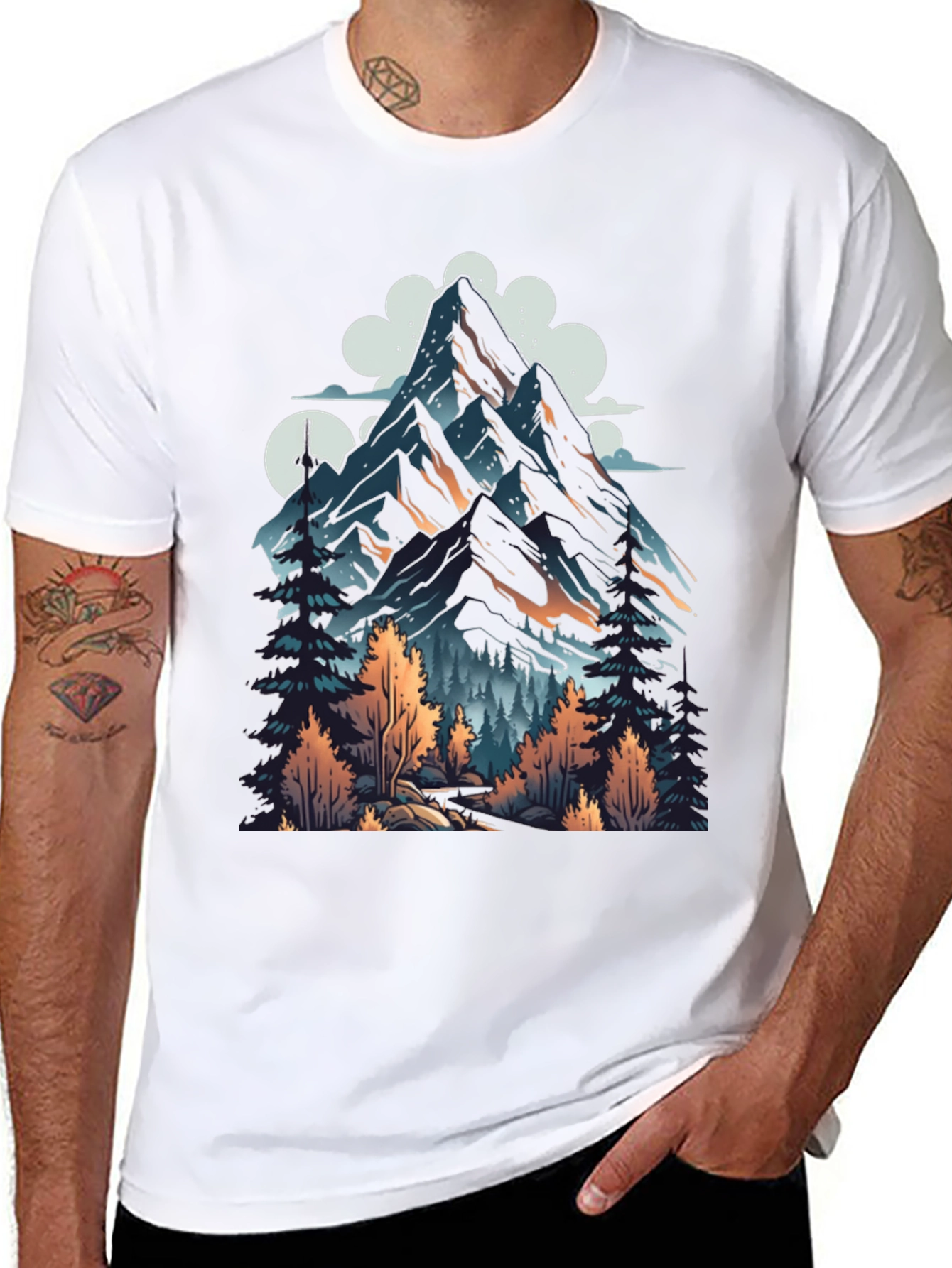 Mountain Landscape Graphic T-Shirt
