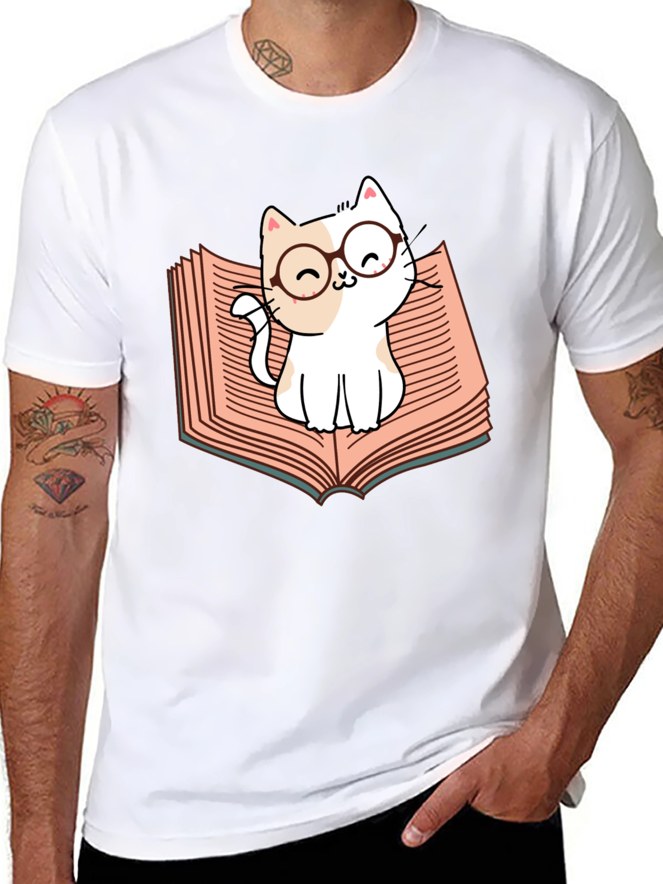 Bookish Cat T-Shirt - Reading Cat Tee