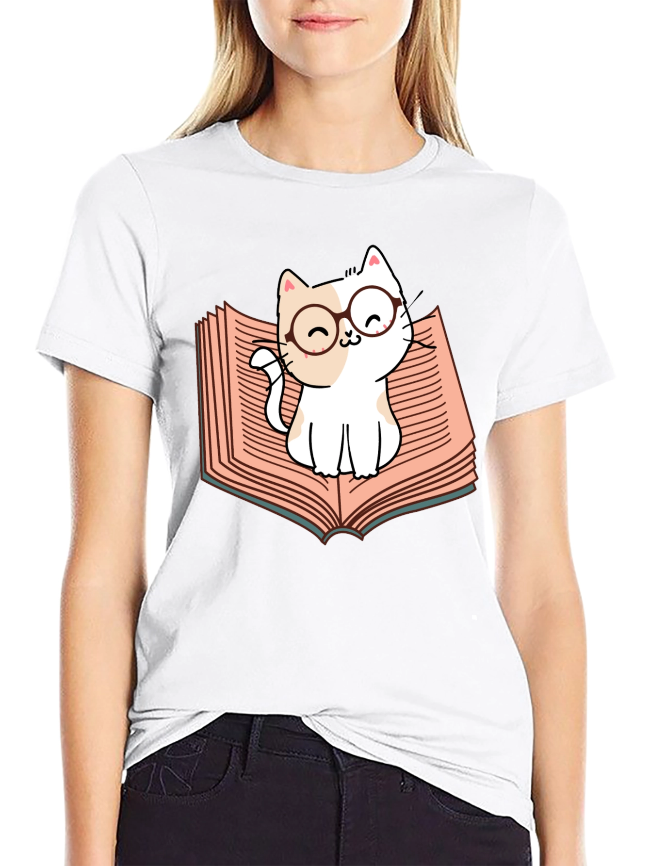 Bookish Cat T-Shirt - Reading Cat Tee