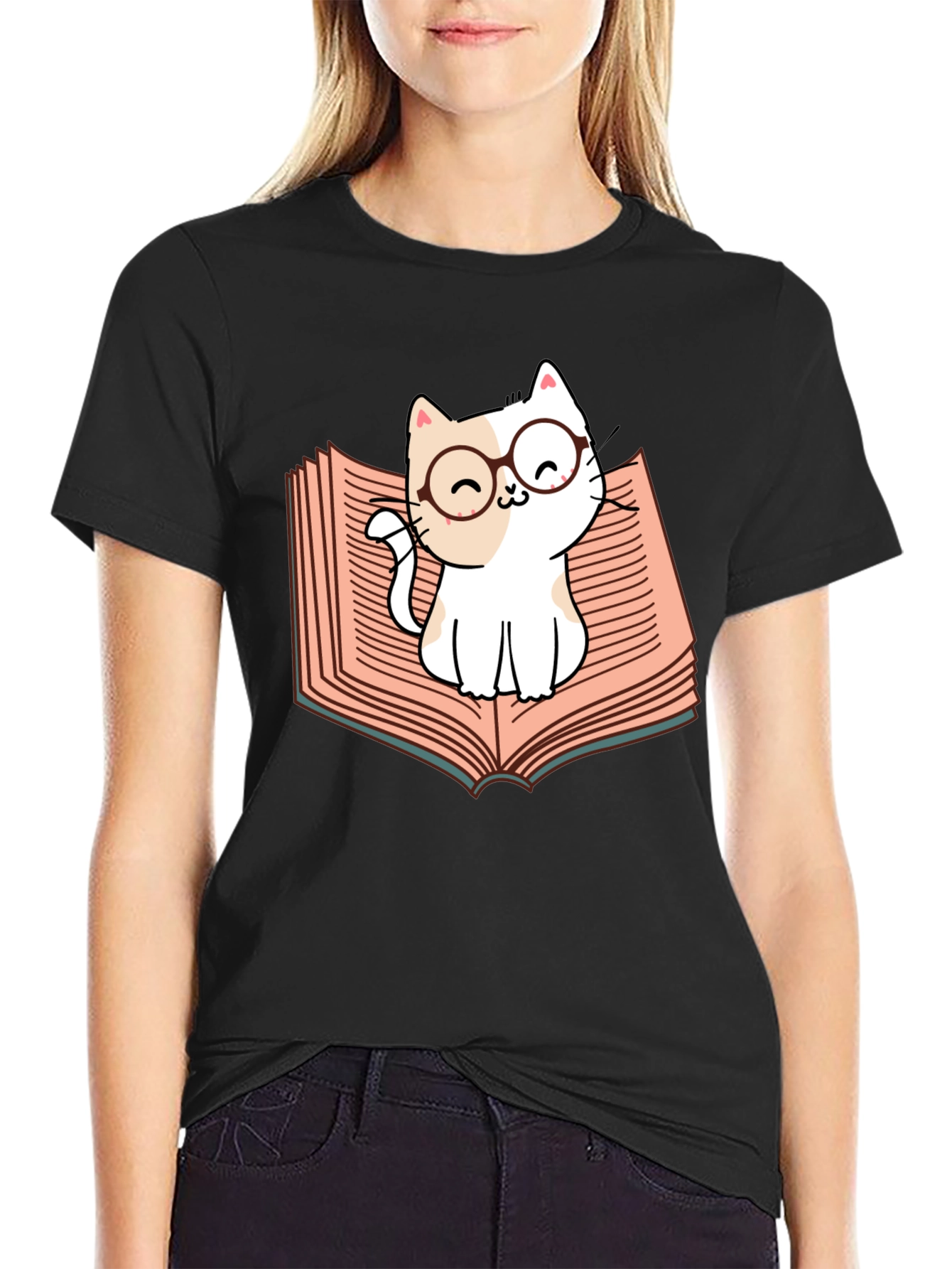 Bookish Cat T-Shirt - Reading Cat Tee