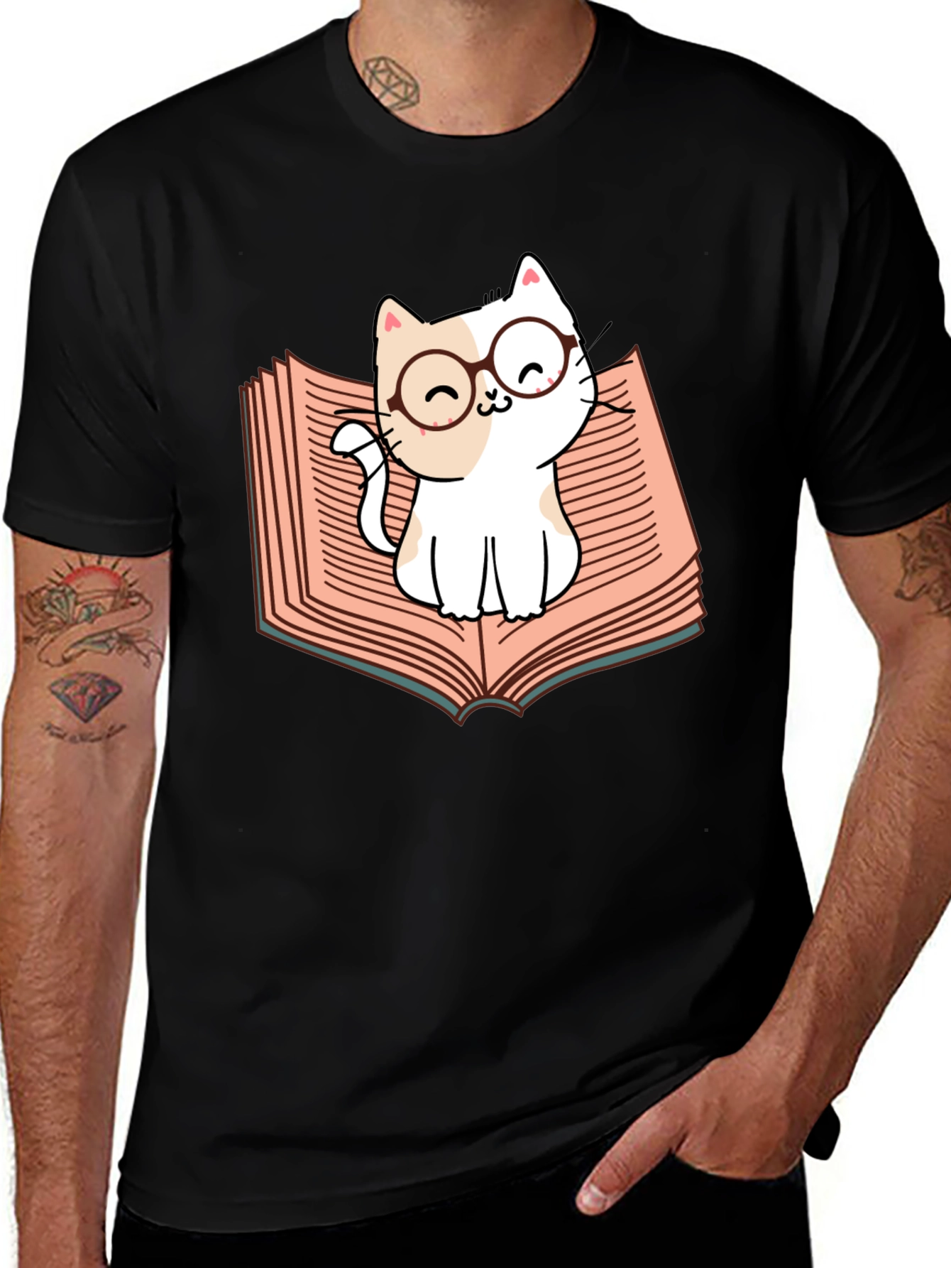 Bookish Cat T-Shirt - Reading Cat Tee