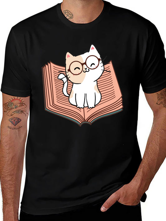 Bookish Cat T-Shirt - Reading Cat Tee