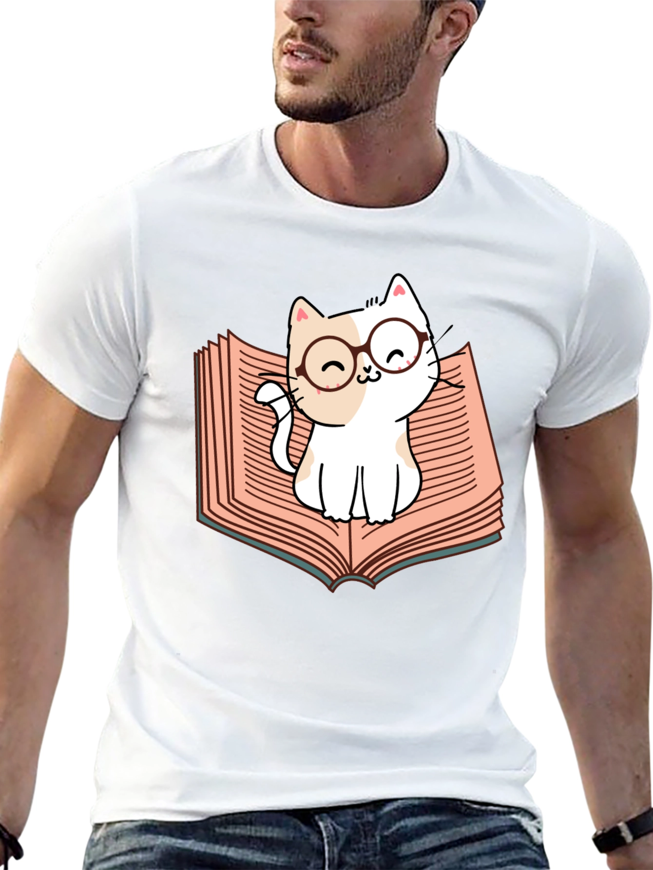 Bookish Cat T-Shirt - Reading Cat Tee