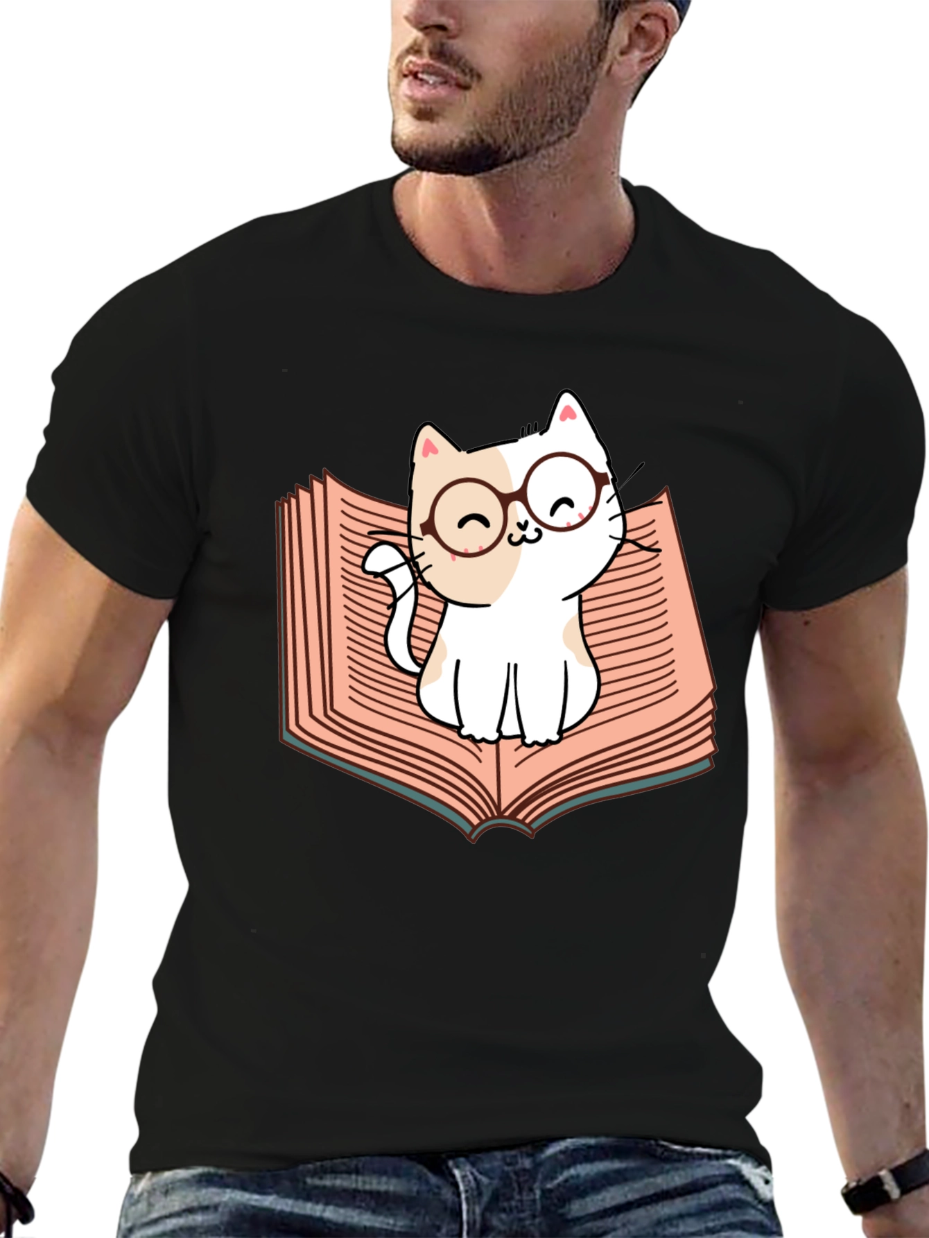 Bookish Cat T-Shirt - Reading Cat Tee