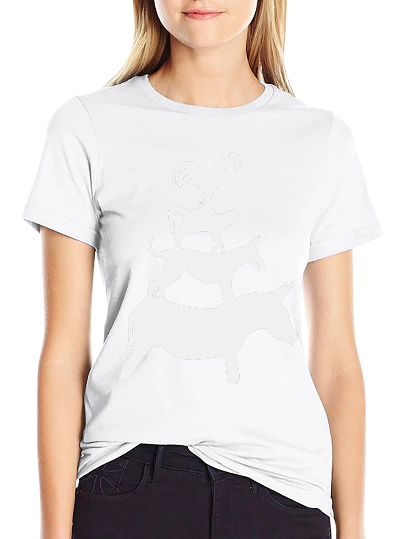 Animal Stack Black T-Shirt
