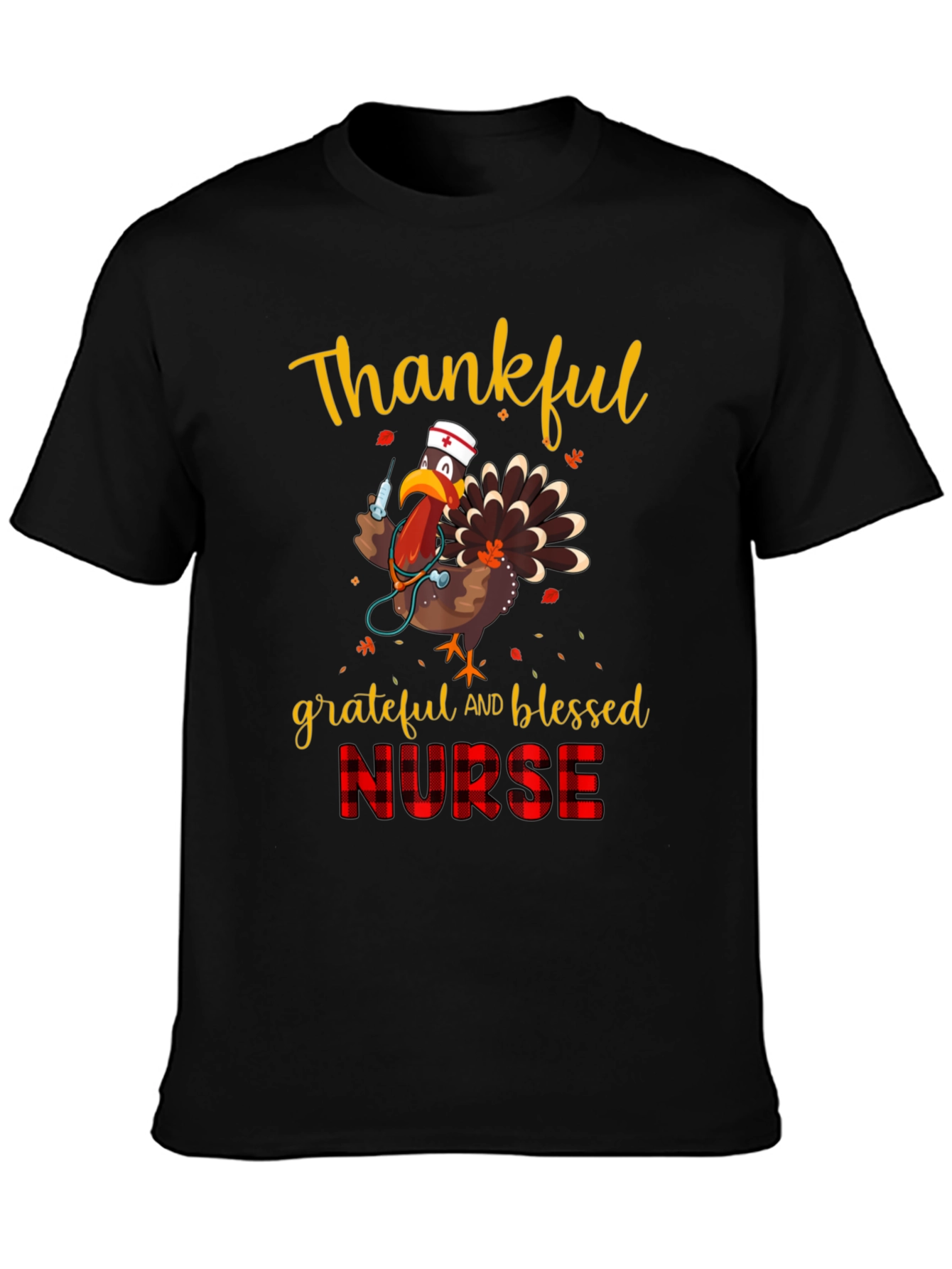 Thankful Nurse Turkey T-Shirt - Thanksgiving Tee