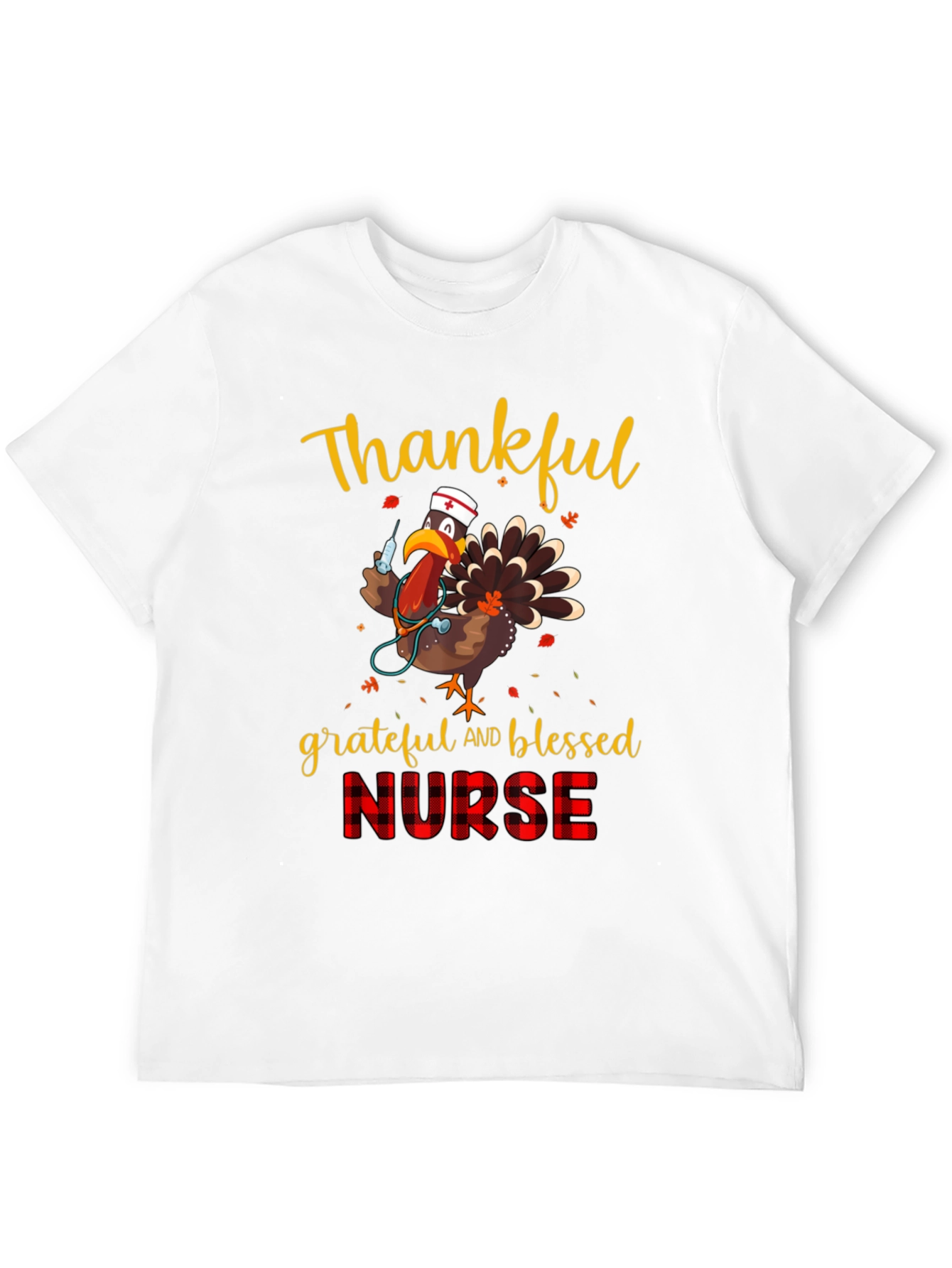 Thankful Nurse Turkey T-Shirt - Thanksgiving Tee