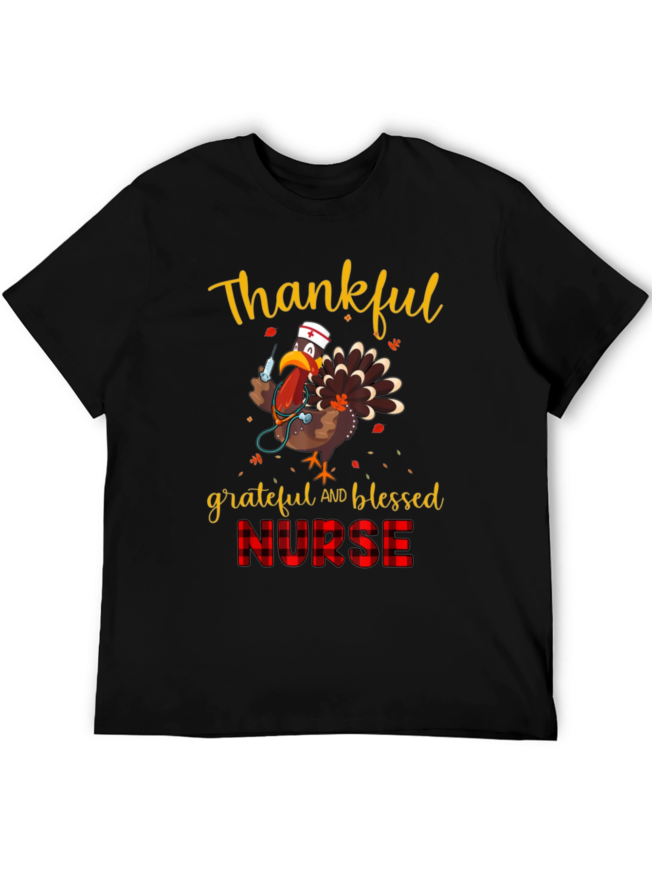 Thankful Nurse Turkey T-Shirt - Thanksgiving Tee