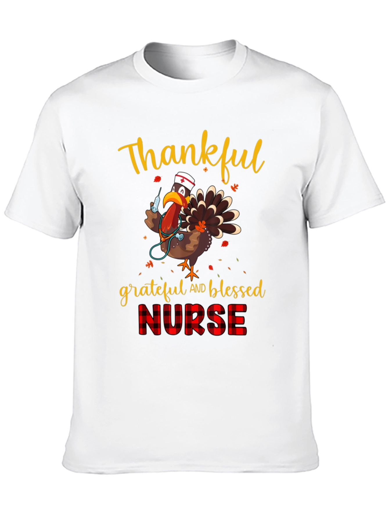 Thankful Nurse Turkey T-Shirt - Thanksgiving Tee