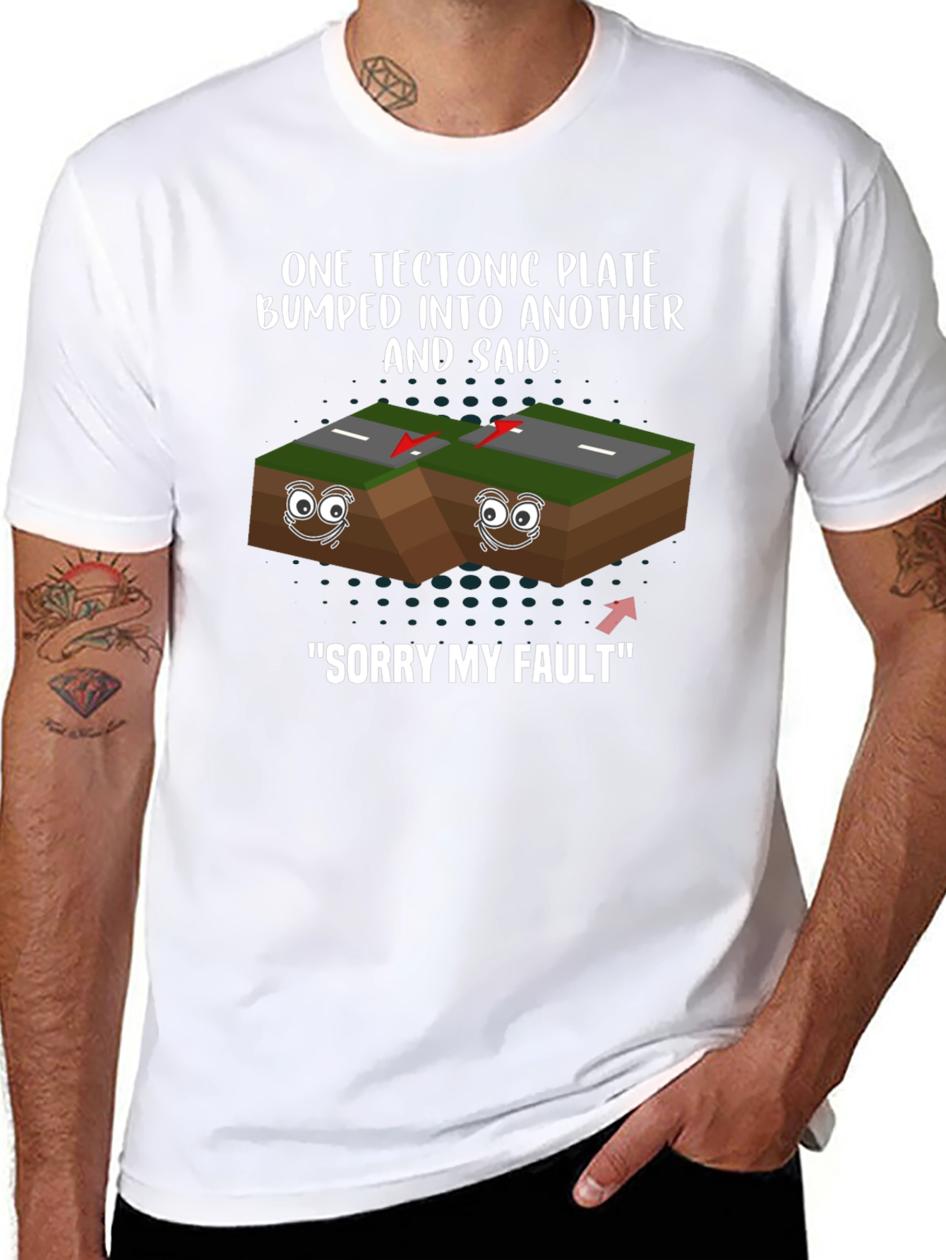Funny Tectonic Plate Geology Humor Graphic T-Shirt