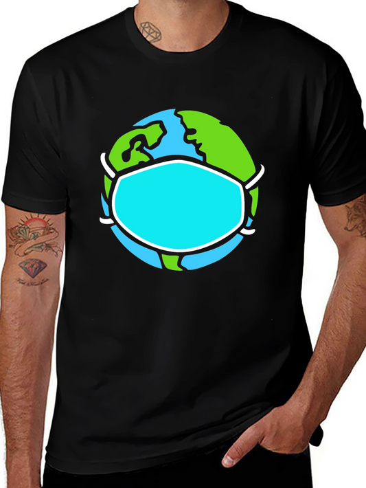 Earth Wearing Mask Graphic Tee