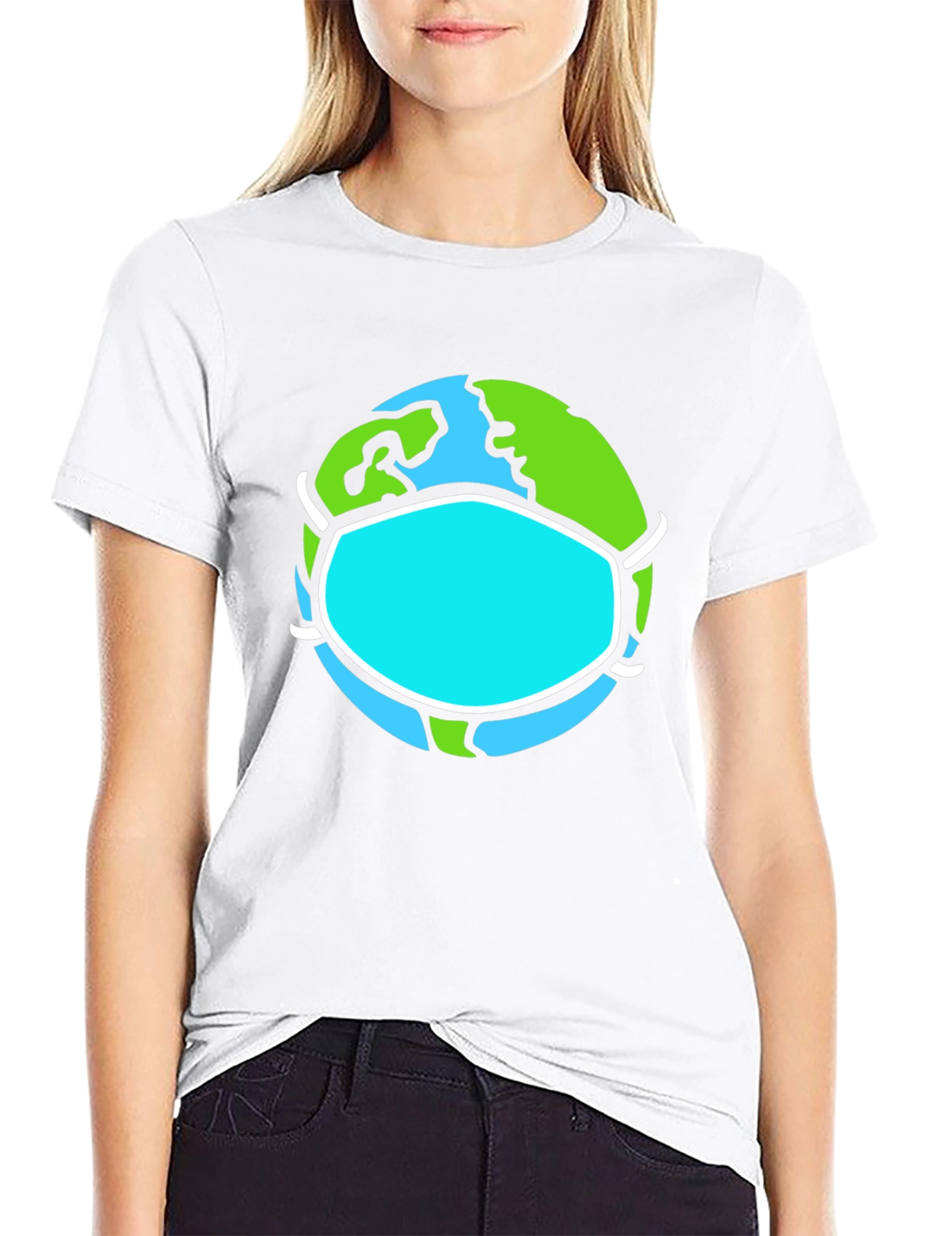 Earth Wearing Mask Graphic Tee