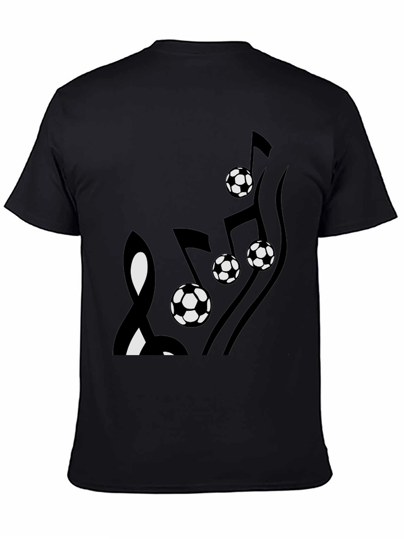 Soccer Music Note Graphic T-Shirt