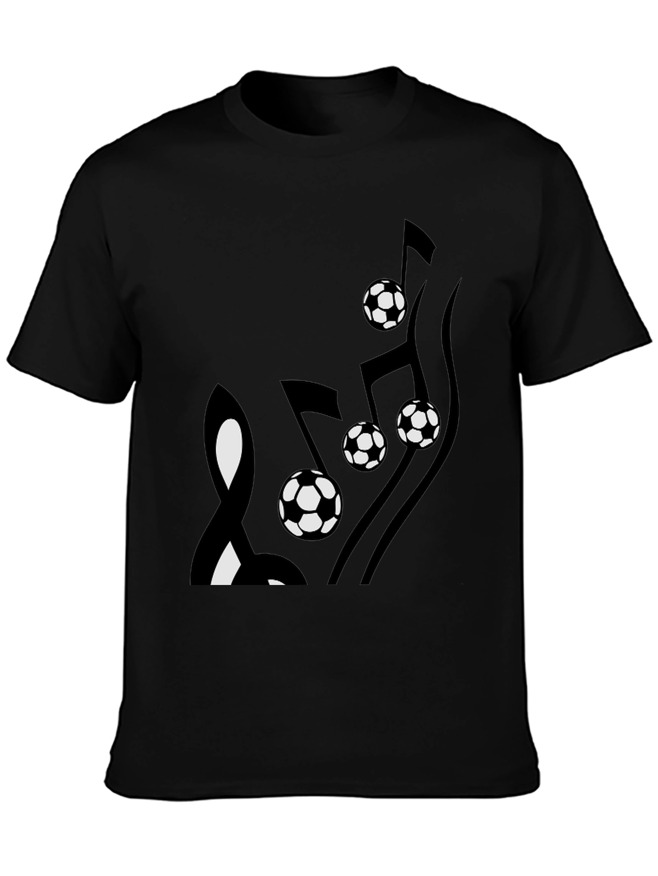 Soccer Music Note Graphic T-Shirt