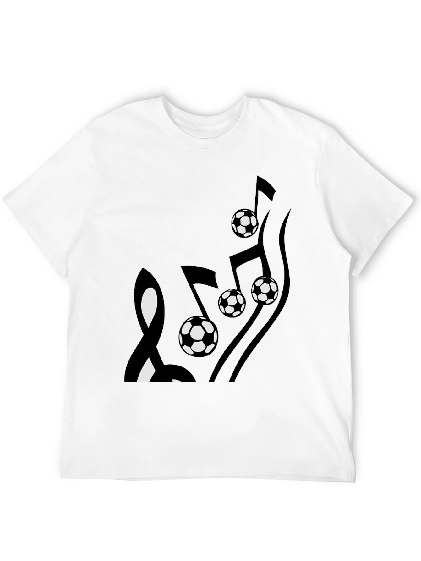Soccer Music Note Graphic T-Shirt