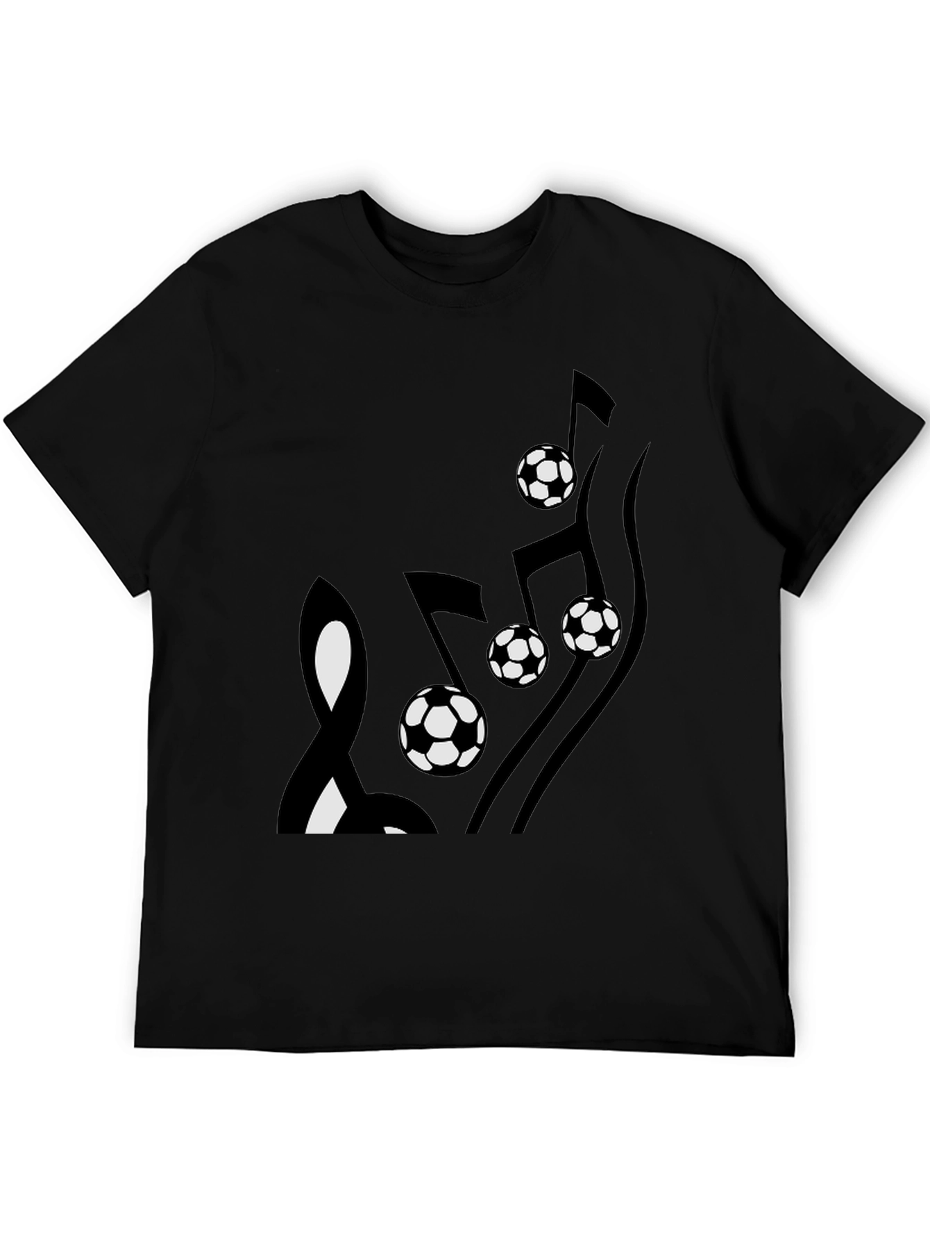 Soccer Music Note Graphic T-Shirt