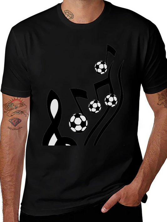 Soccer Music Note Graphic T-Shirt