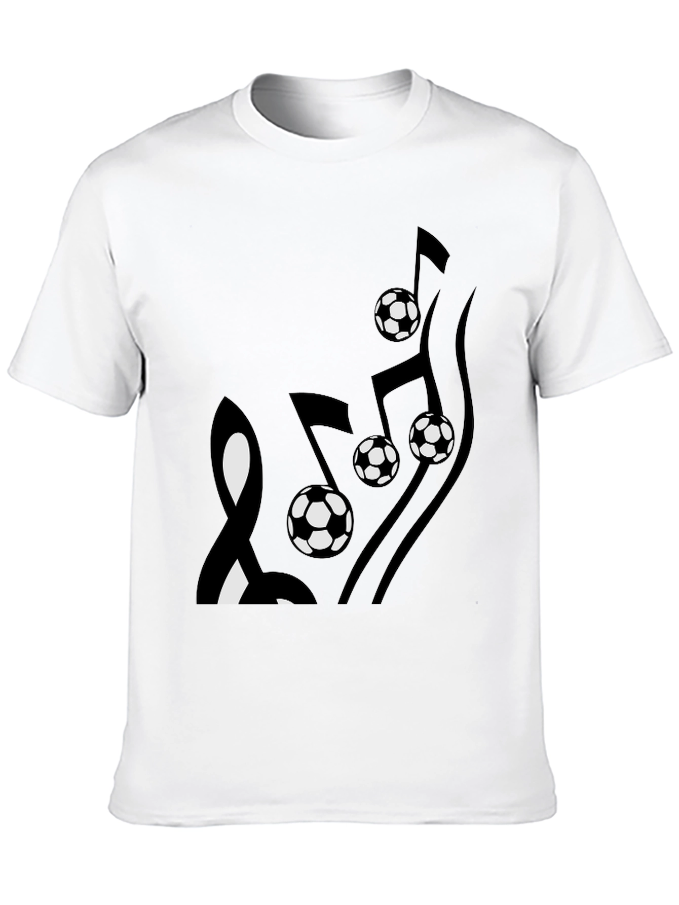 Soccer Music Note Graphic T-Shirt