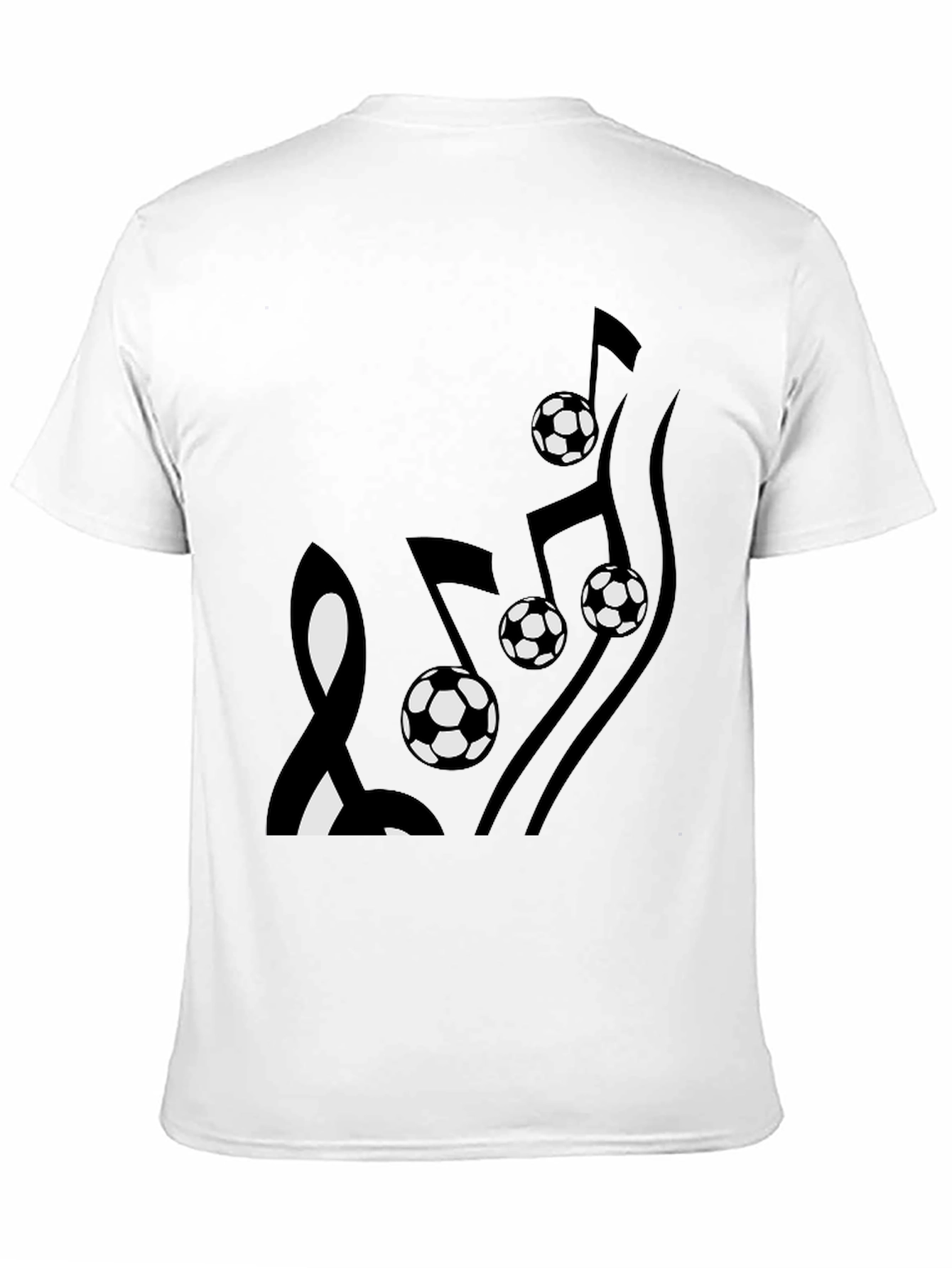 Soccer Music Note Graphic T-Shirt