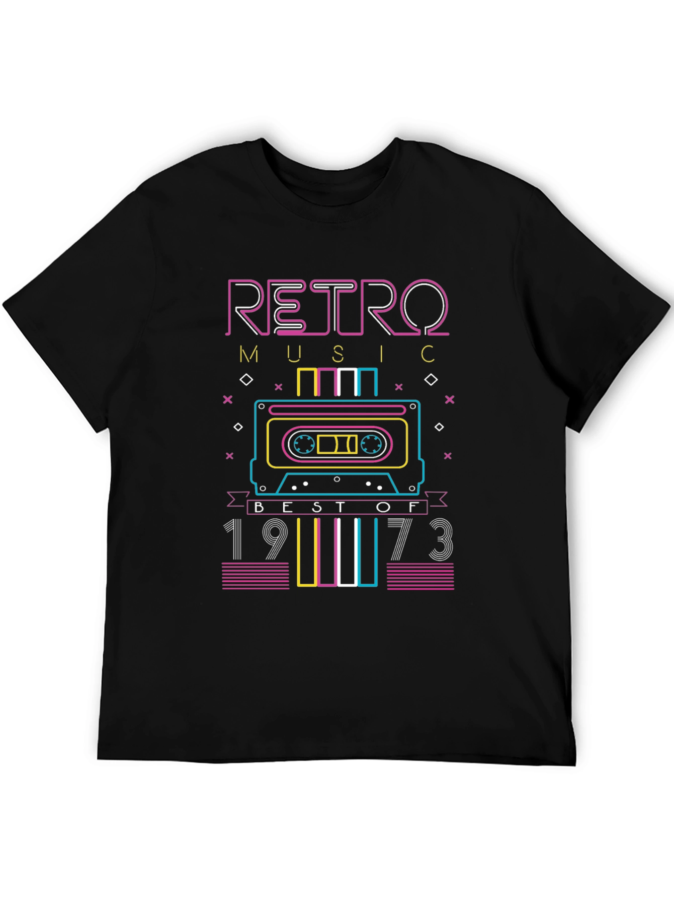 Retro Music 1973 Cassette Graphic T-Shirt