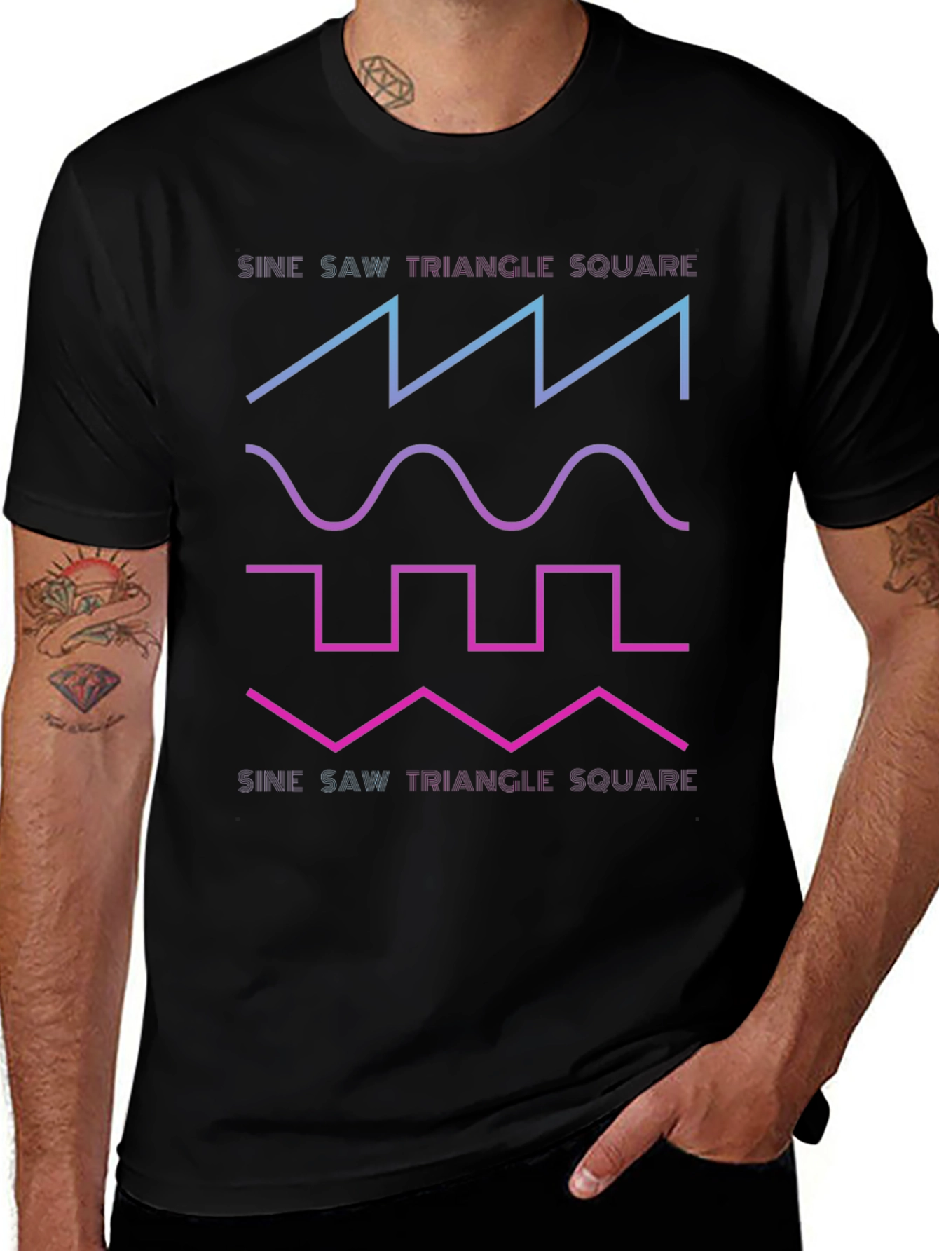 Sine Wave Graphic T-Shirt