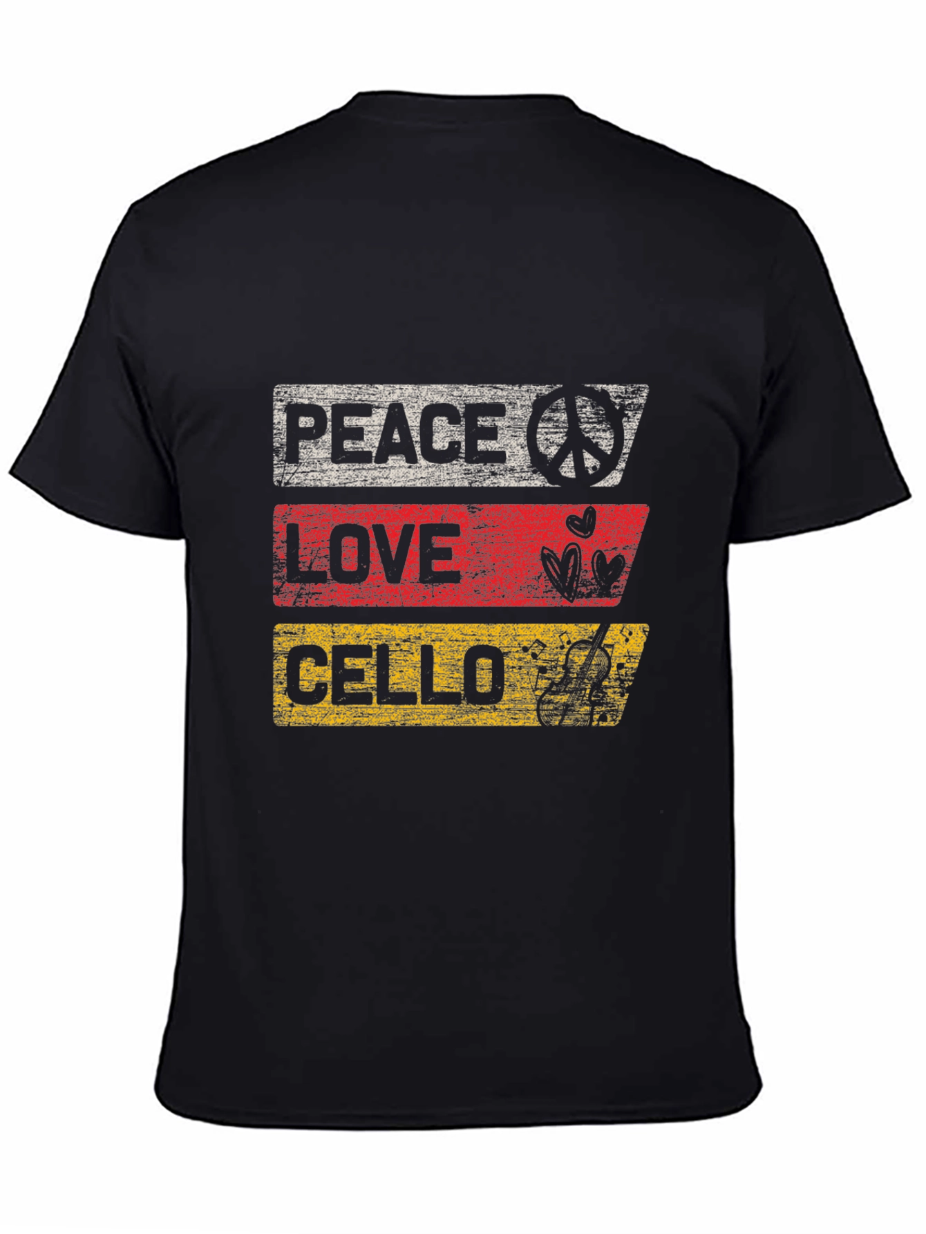 Peace Love Cello T-Shirt Music Lover Tee