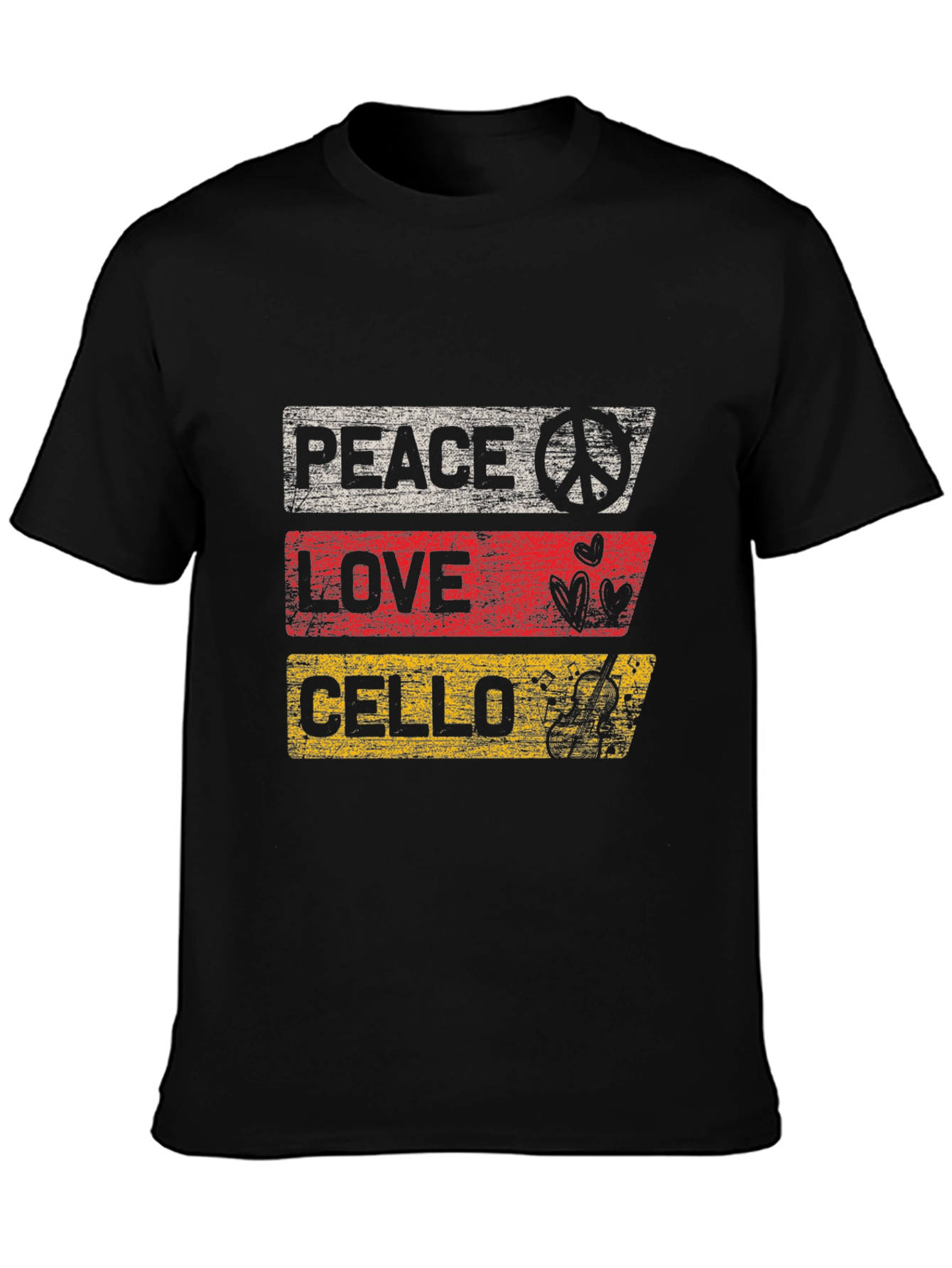 Peace Love Cello T-Shirt Music Lover Tee