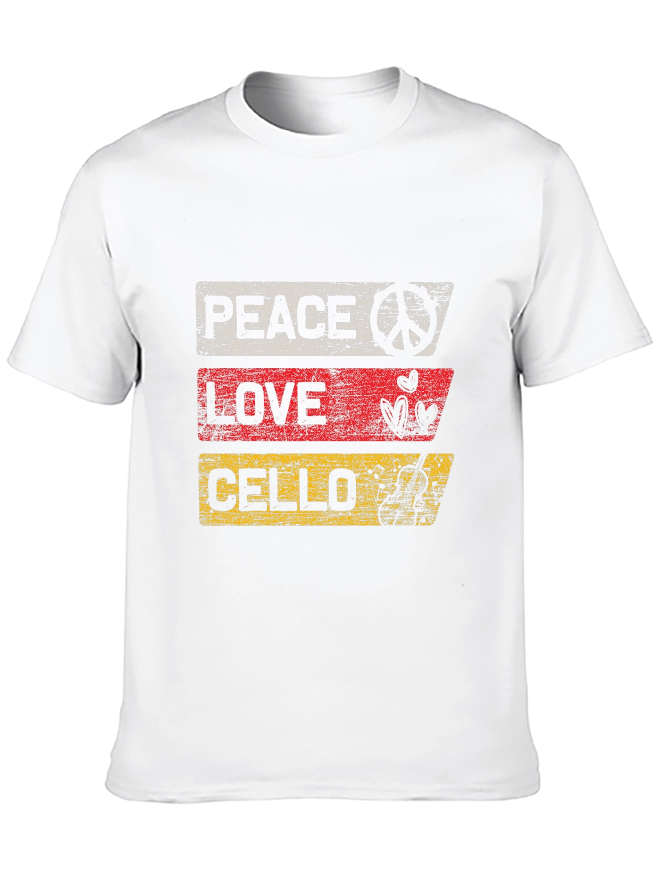 Peace Love Cello T-Shirt Music Lover Tee