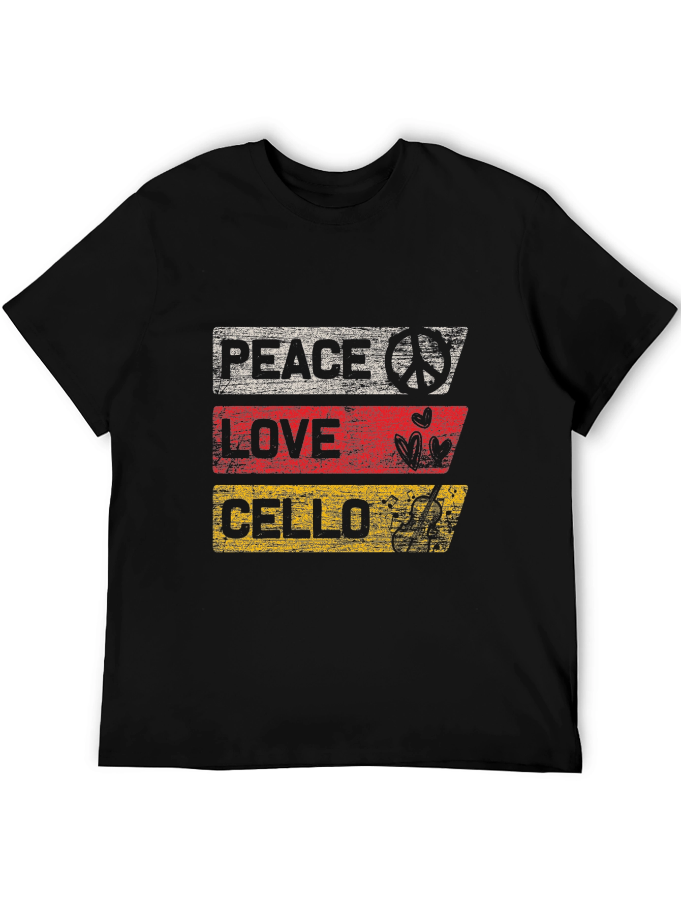 Peace Love Cello T-Shirt Music Lover Tee