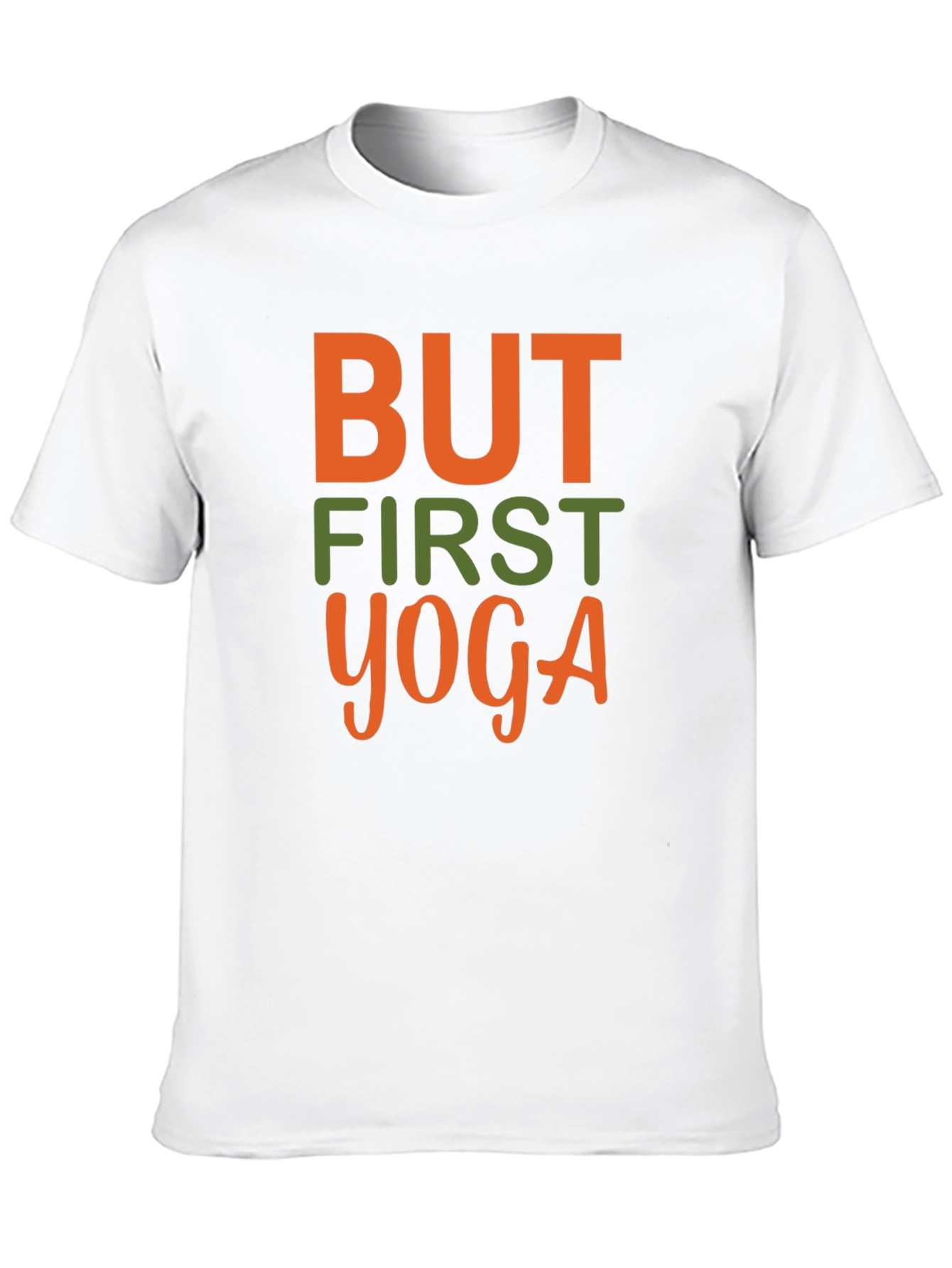 But First Yoga Graphic Tee - Black Cotton T-Shirt