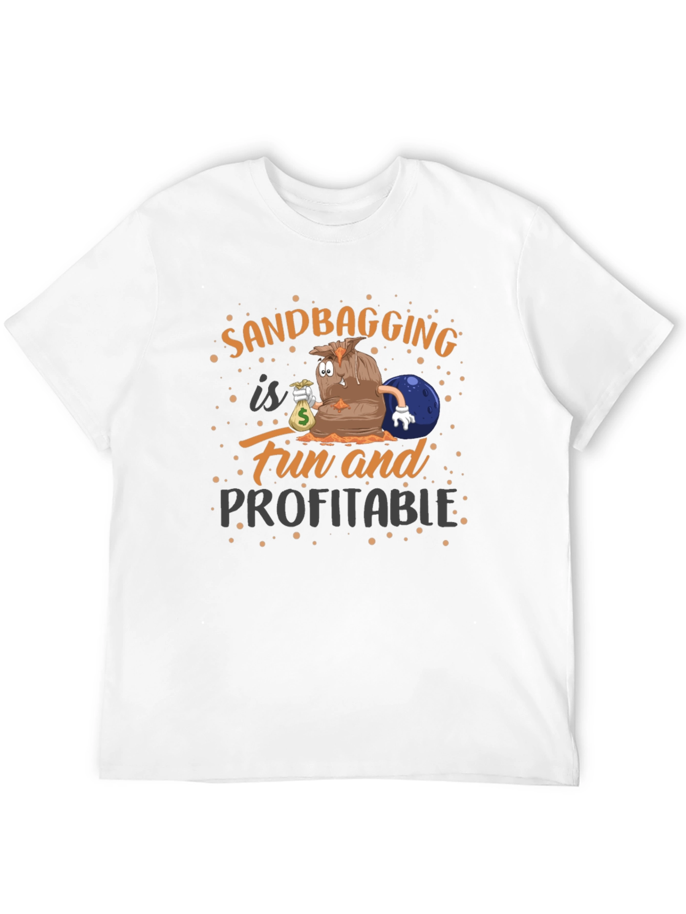 Sandbagging Fun & Profitable Black Graphic T-Shirt