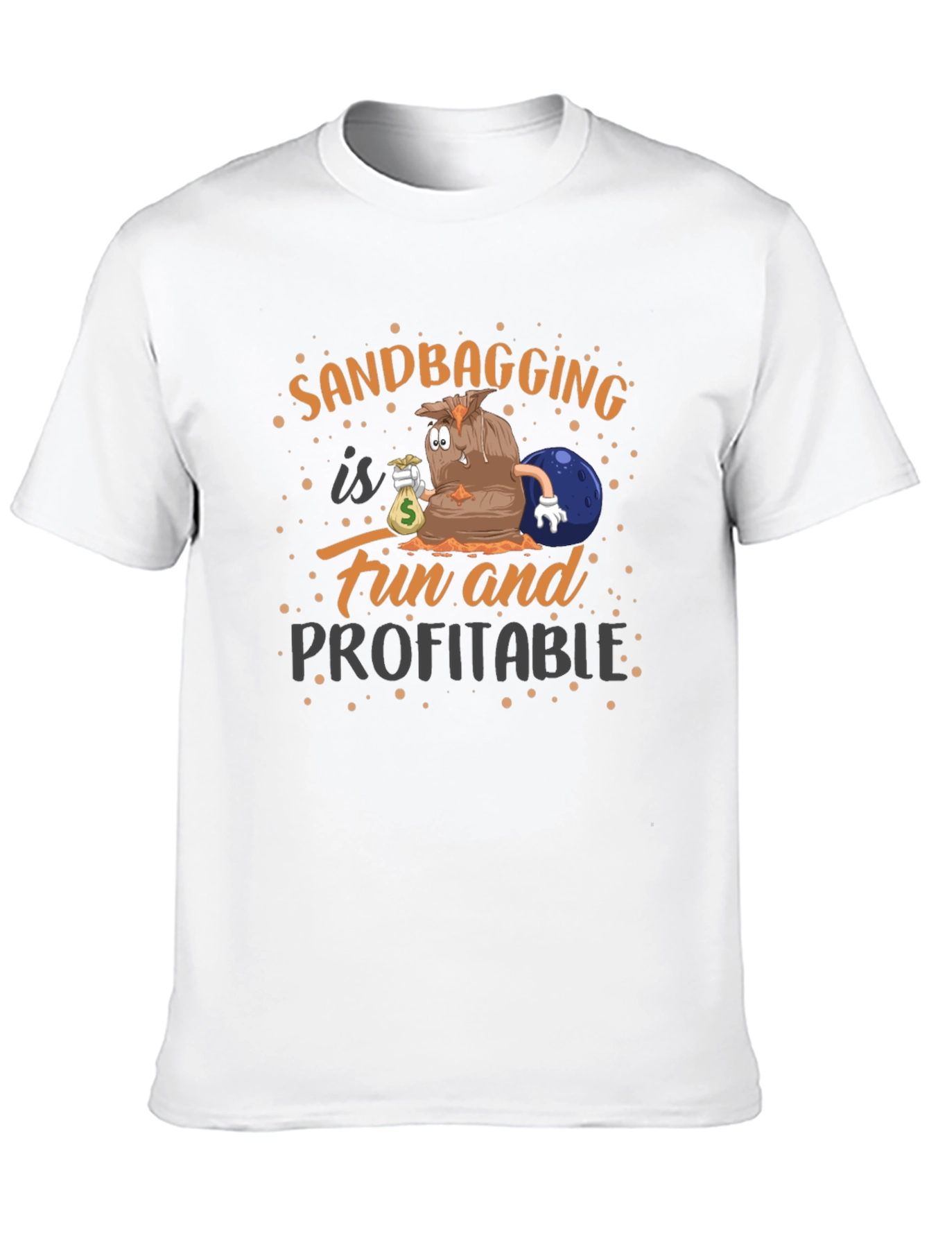 Sandbagging Fun & Profitable Black Graphic T-Shirt