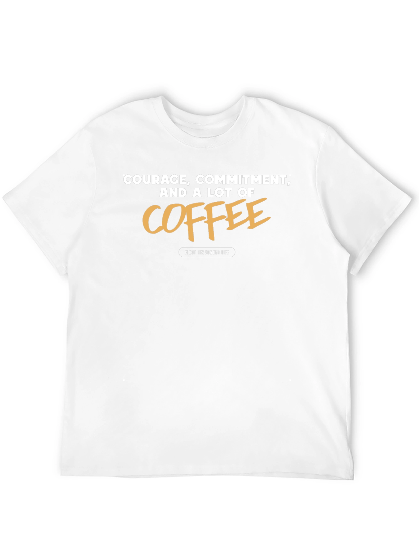 Courage Commitment Coffee Black Graphic Tee