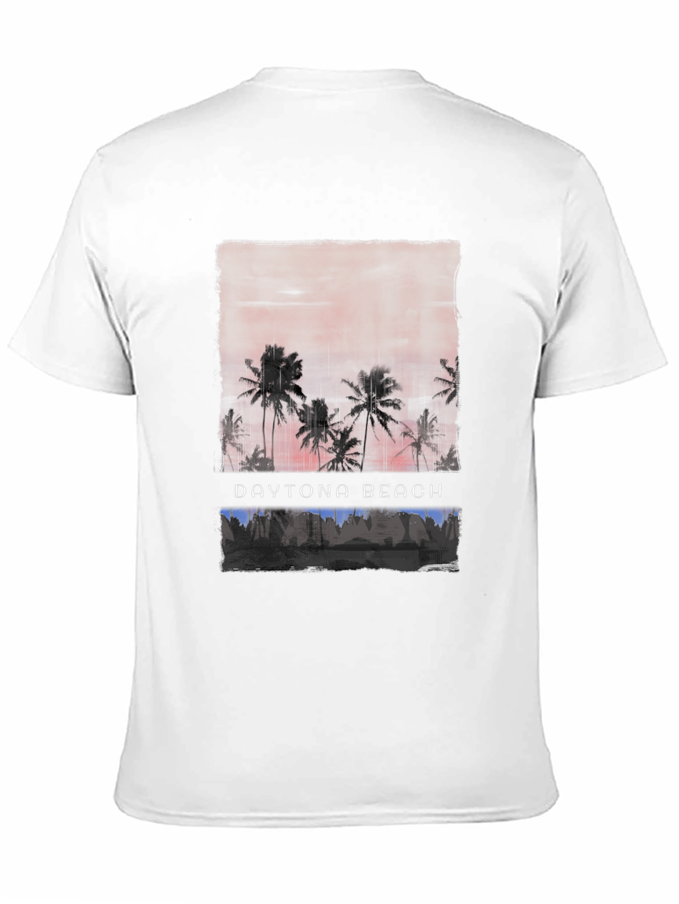 Daytona Beach Palm Tree Graphic Black T-Shirt