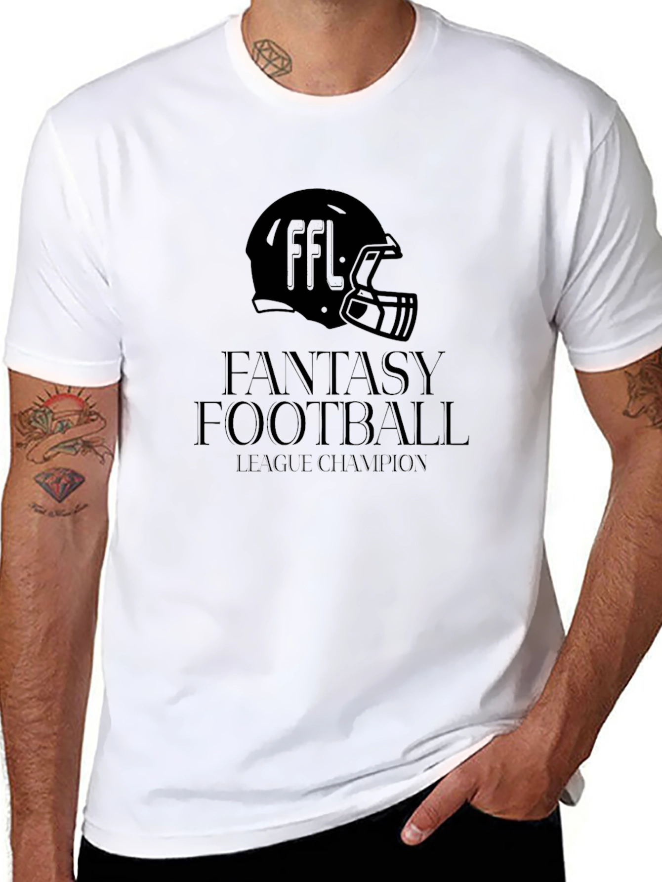 Fantasy Football League Champion Black T-Shirt